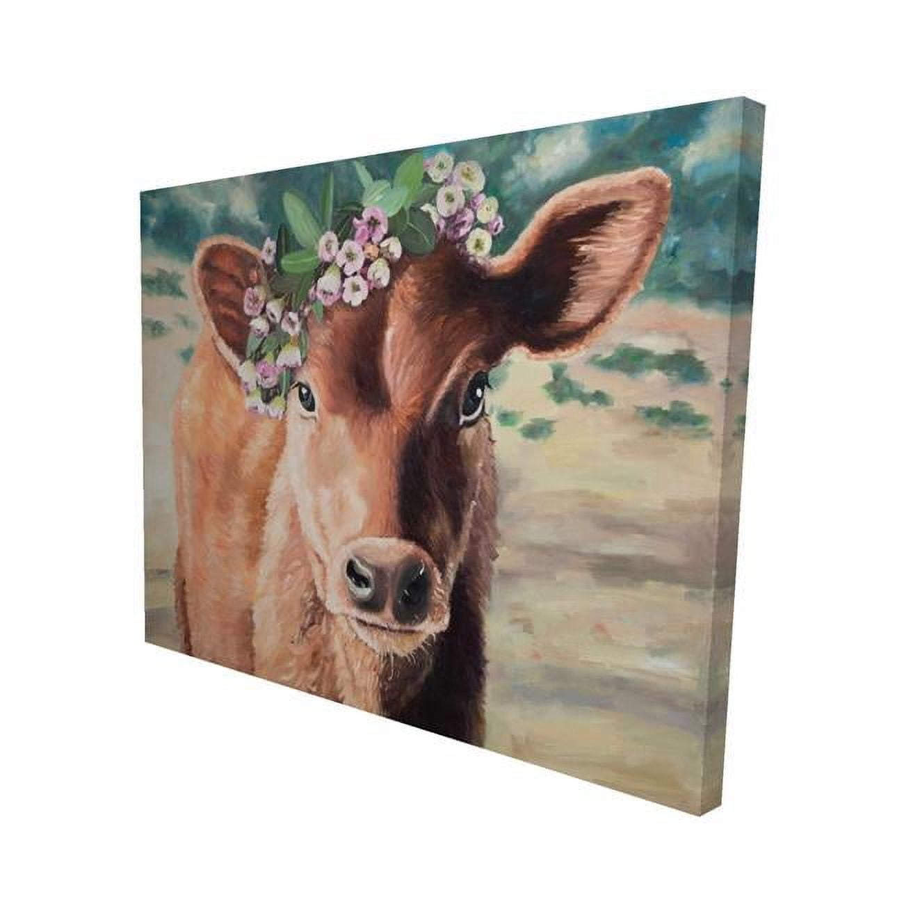 16 x 20 in. Cute Jersey Cow-Print on Canvas