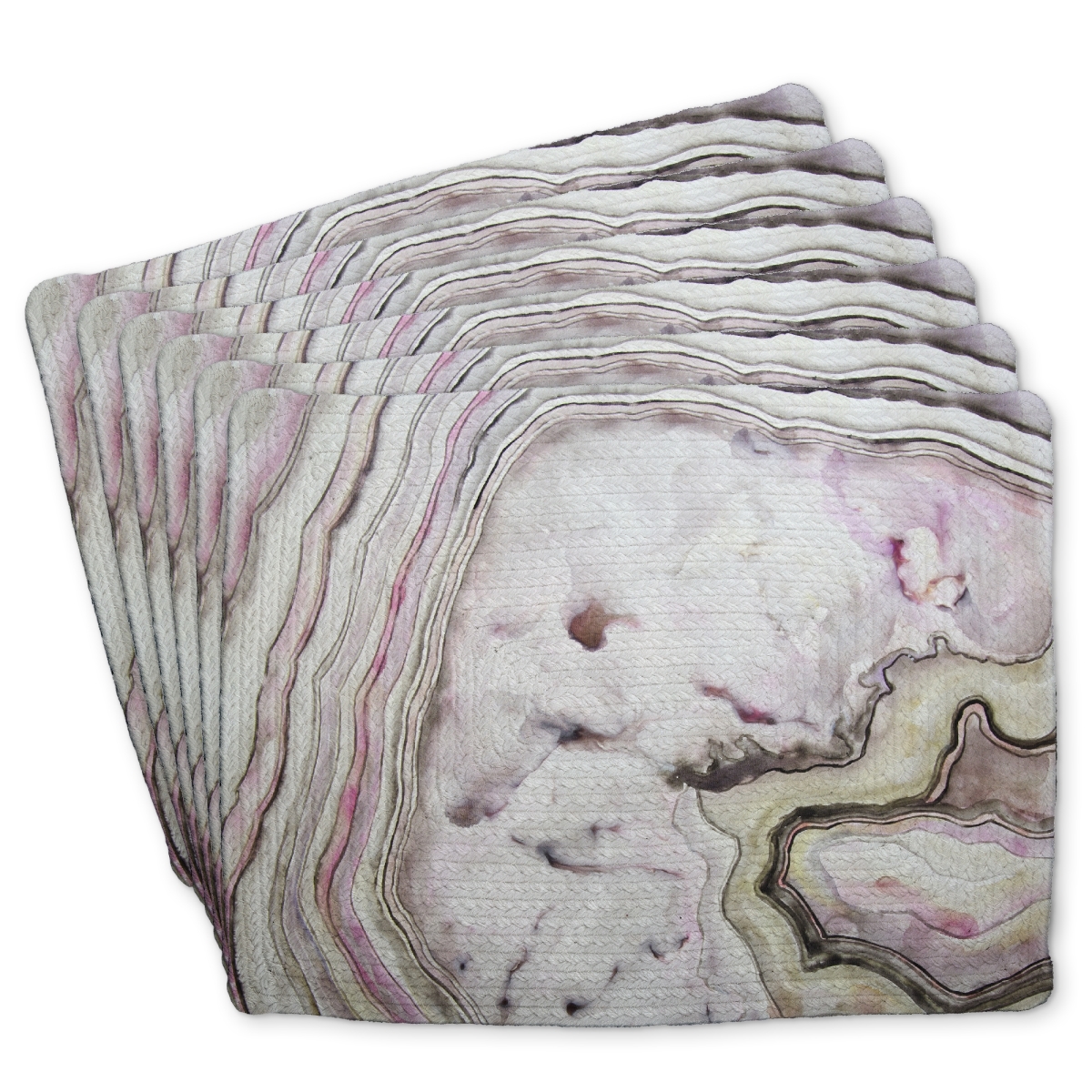 Picture of Begin Home Decor C6BP141849AIDH 14 x 18 in. Agate Braided Polyester Placemat - Home Decor Essential - Set of 6