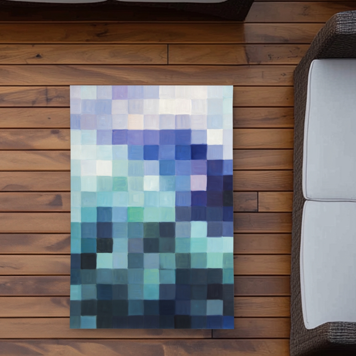 C1ROAR23XJYCQ5 2 x 3 ft. Pixelized Landscape - Bedroom Patterns Outdoor Area Rug - Home Decor - Rectangle