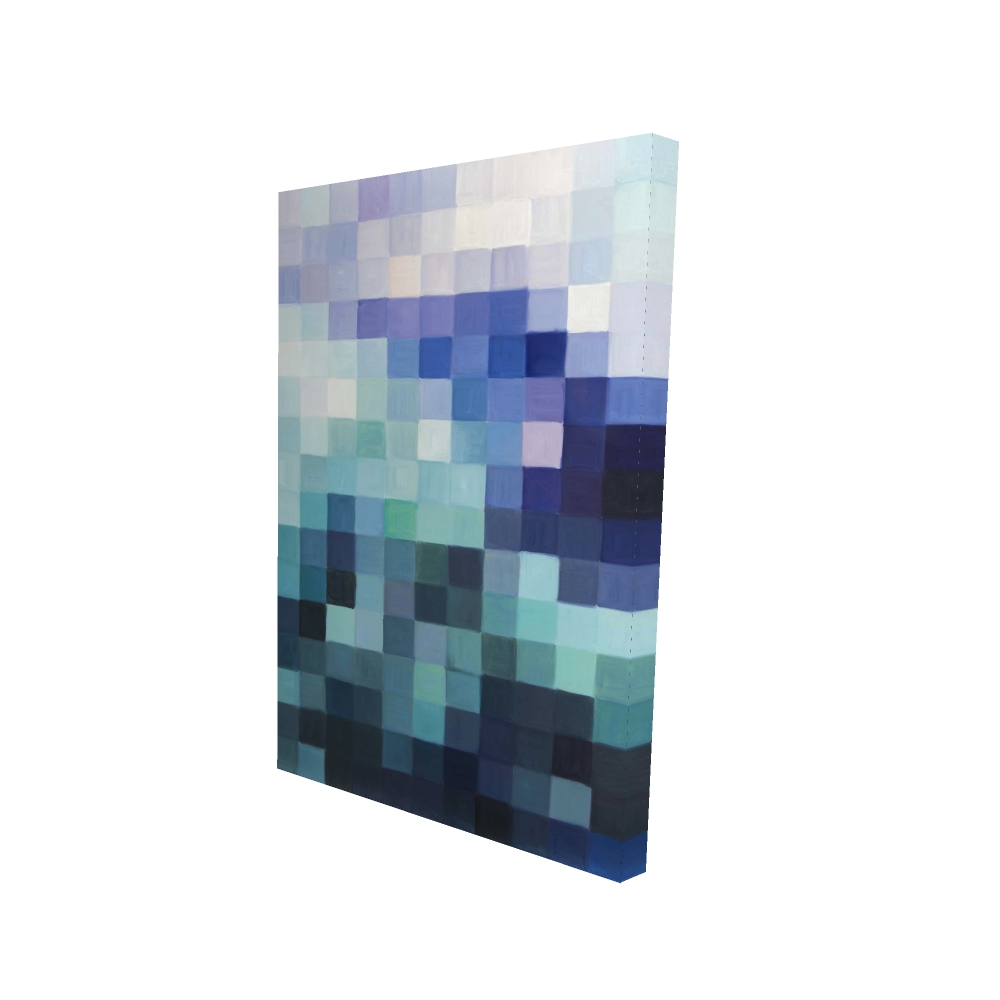 2080-3624-MI103 24 x 36 in. Pixelized Landscape - Modern Bedroom Canvas for Home Decor