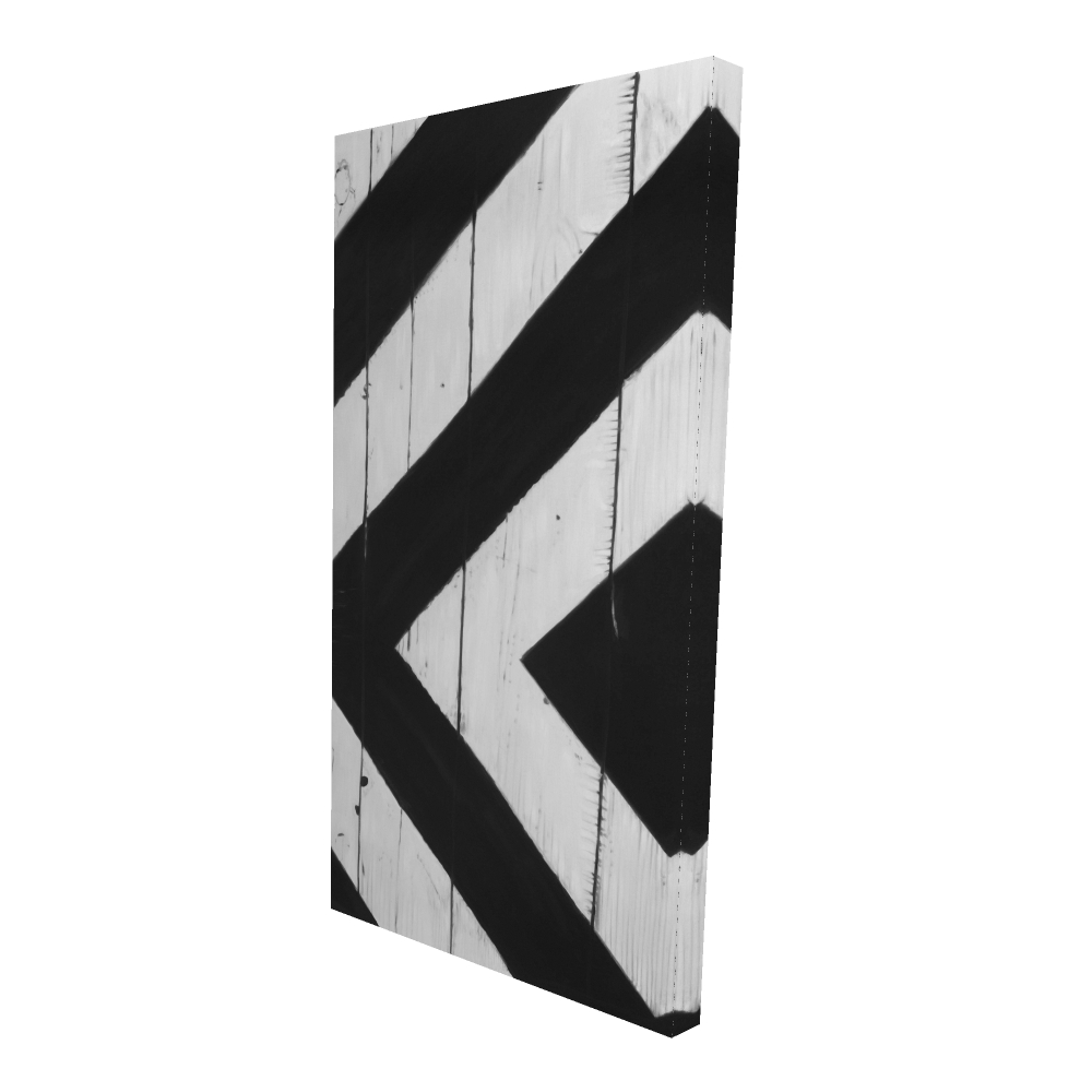 2080-4824-MI106 24 x 48 in. Rhombus on Wood - Rustic Canvas for Home Decor Patterns