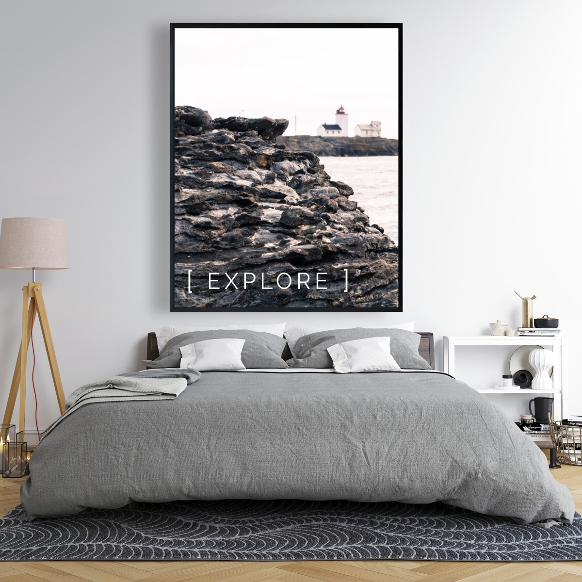 C1FC4860FOL52Y 48 x 60 in. Explore Bathroom Marine Framed Canvas for Home Decor - Art