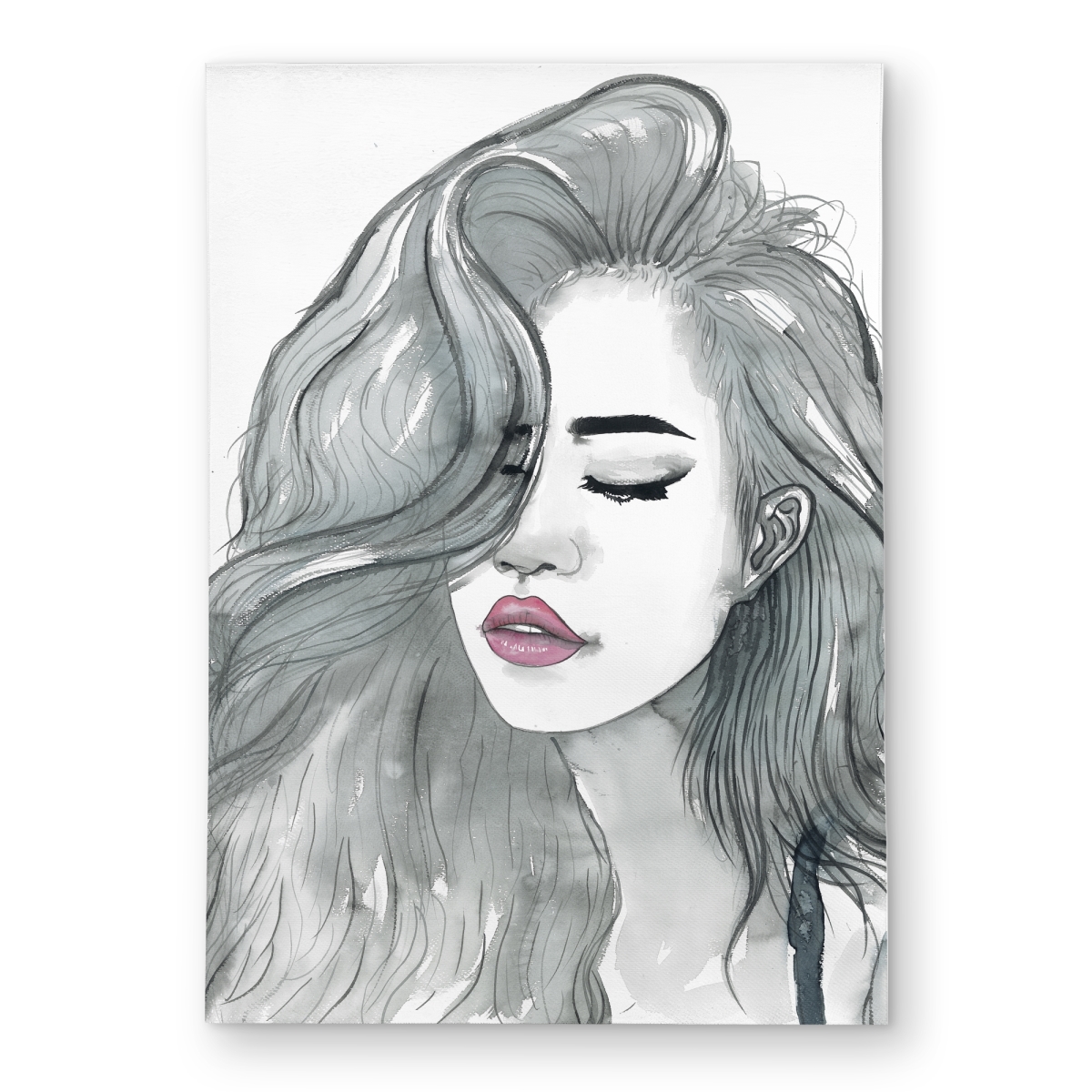 C1ROAR57PP1KWZ 5 x 7 ft. Beautiful Female Hair Bohemian Outdoor Area Rug - Home Decor - Rectangle