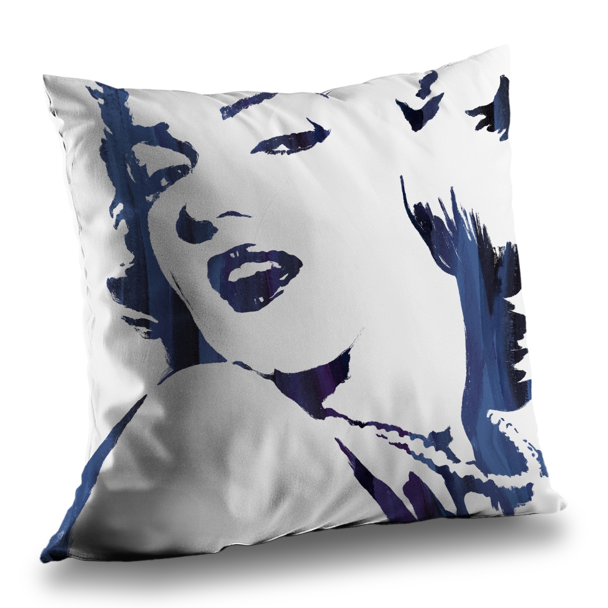 C1PC1414BOYYW9 14 x 14 in. Marilyn Monroe in Blue - Classic Figurative Poly Twill Throw