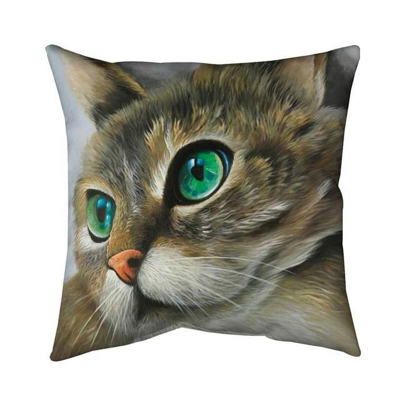 20 x 20 in. Peaceful Cat Portrait-Double Sided Print Indoor Pillow