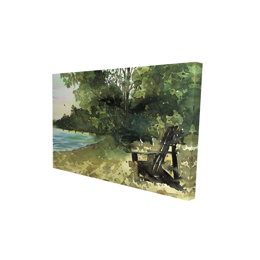 2080-2436-CO124 24 x 36 in. Day At the Lake - Beach Scenic Canvas for Home Decor