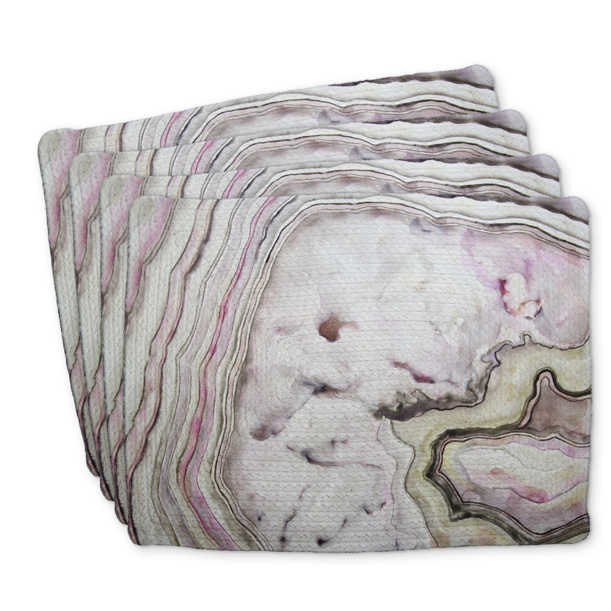 Picture of Begin Home Decor C4BP1418X1OFC5 14 x 18 in. Agate Braided Polyester Placemat - Stylish Home Decor Accent - Set of 4