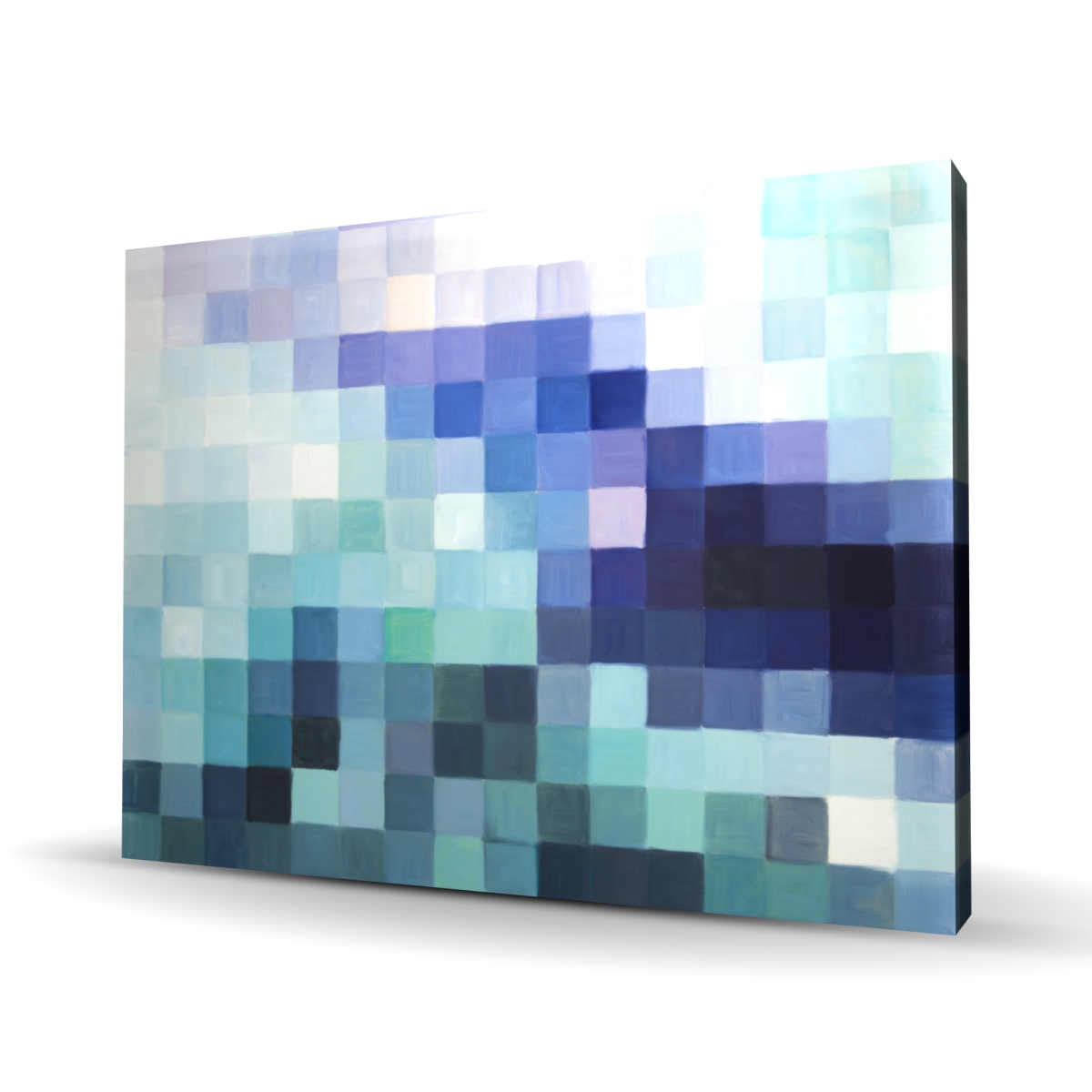 C1RC36488NXJSA 36 x 48 in. Pixelized Landscape - Blue Bedroom Canvas for Home Decor