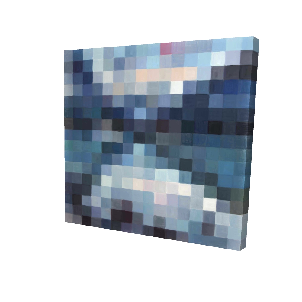 2080-3636-MI104 36 x 36 in. Pixelated Mountainous Landscape Canvas - Miscellaneous Bedroom Decor