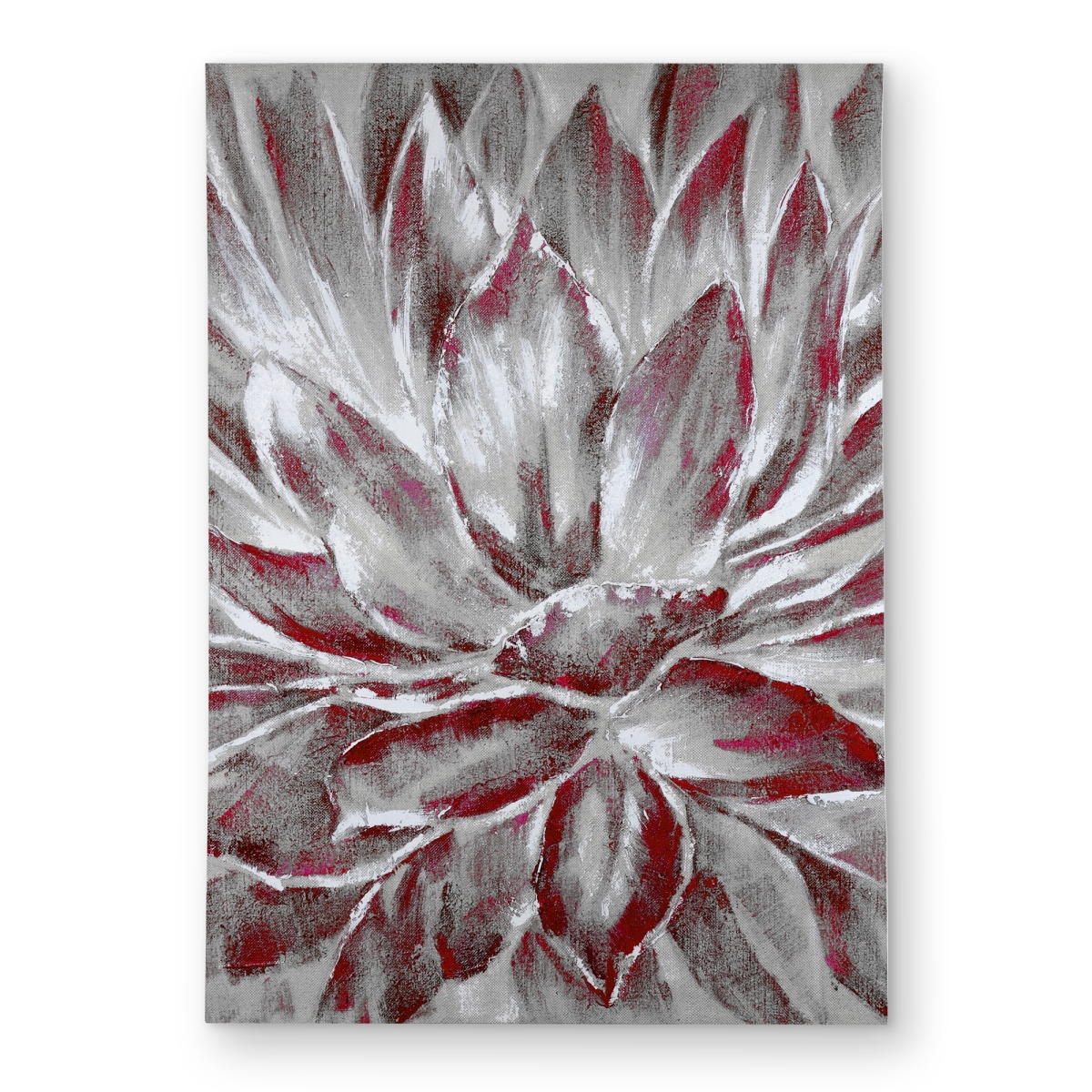 C1ROAR57J3MDHI 5 x 7 ft. Red & Gray Flower Outdoor Area Rug - Bedroom Decor - Rectangle