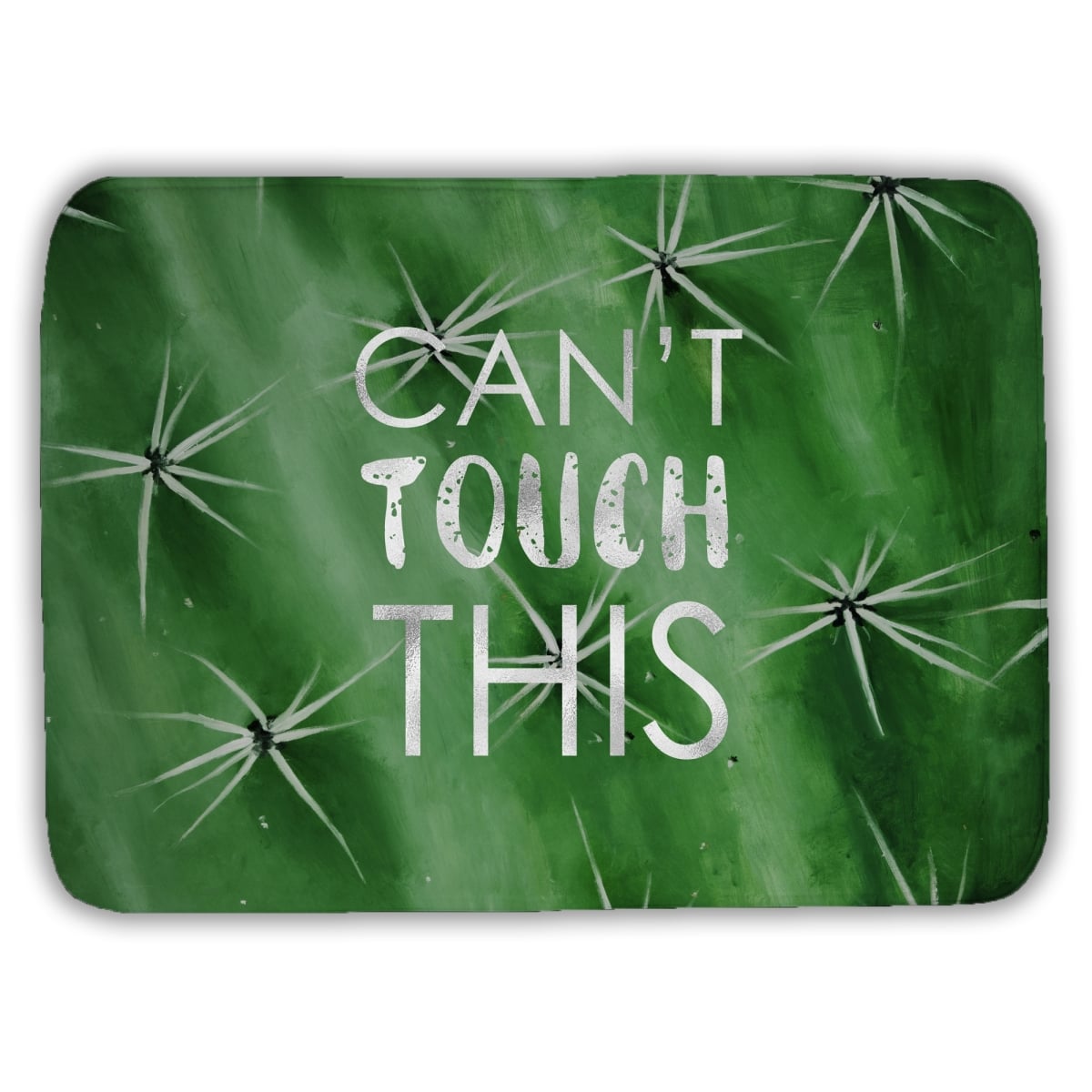 C1BM17243X6L59 17 x 24 in. Can Not Touch This - Office Silver Bath Mat for Home Decor