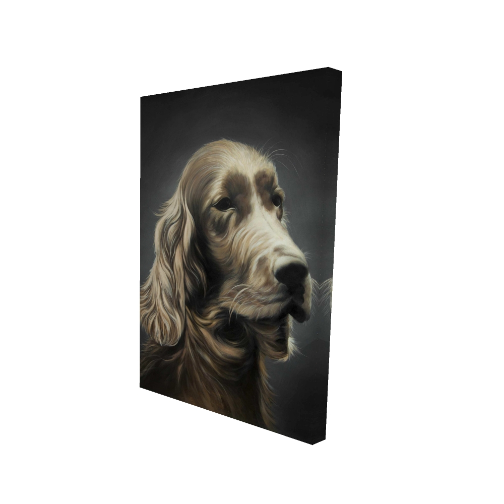 2080-3624-AN490 24 x 36 in. Field Spaniel - Hyperrealist Animals Canvas for Home Decor