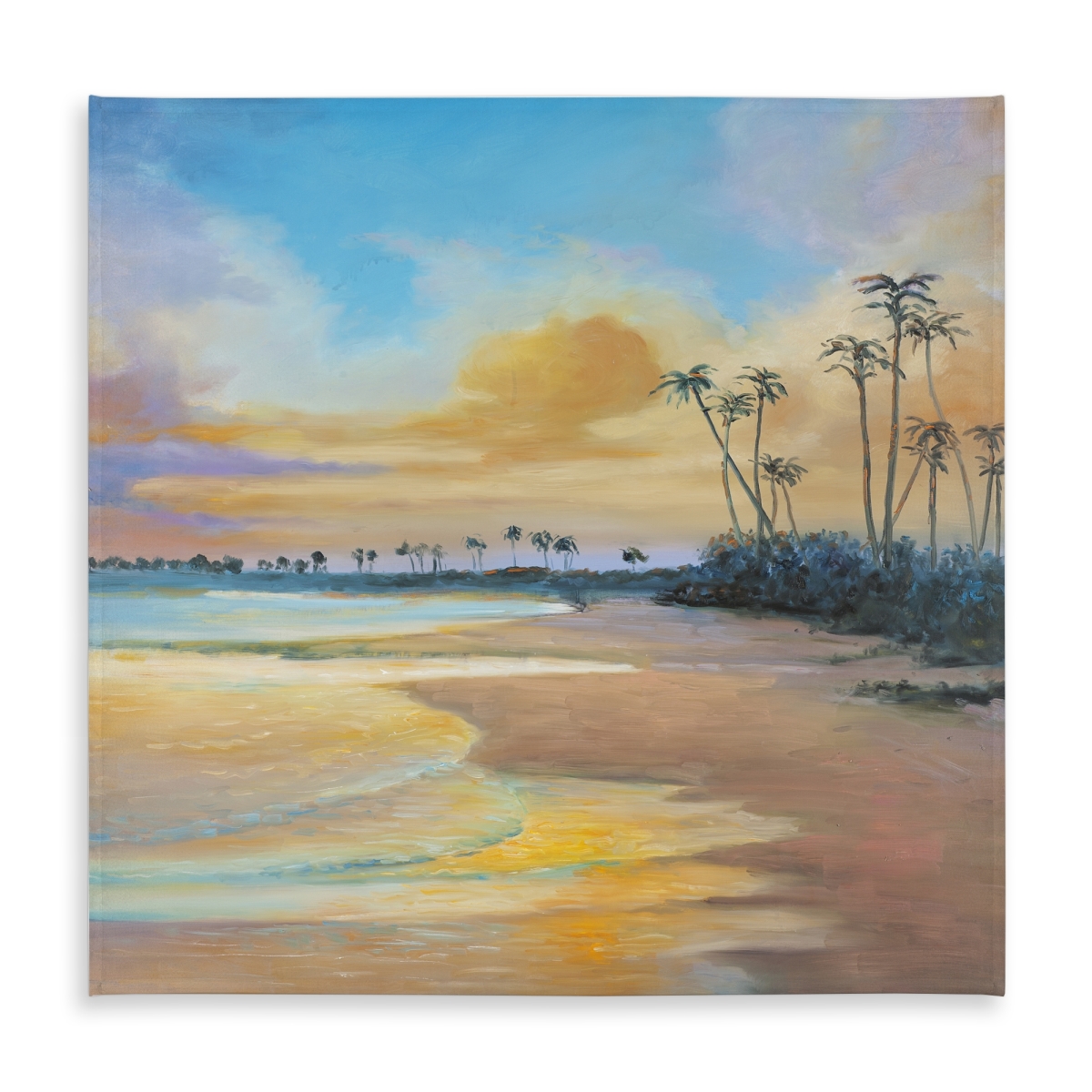 Picture of Begin Home Decor C1TC5858M3A1N7 58 x 58 in. Sunset By the Sea Tablecloth - Indoor Outdoor Home Decor