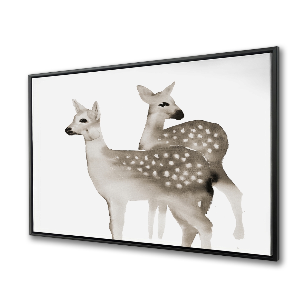 C1FC3648DYO2MJ 36 x 48 in. Brown Faons - Rustic Animals Framed Canvas Home Decor