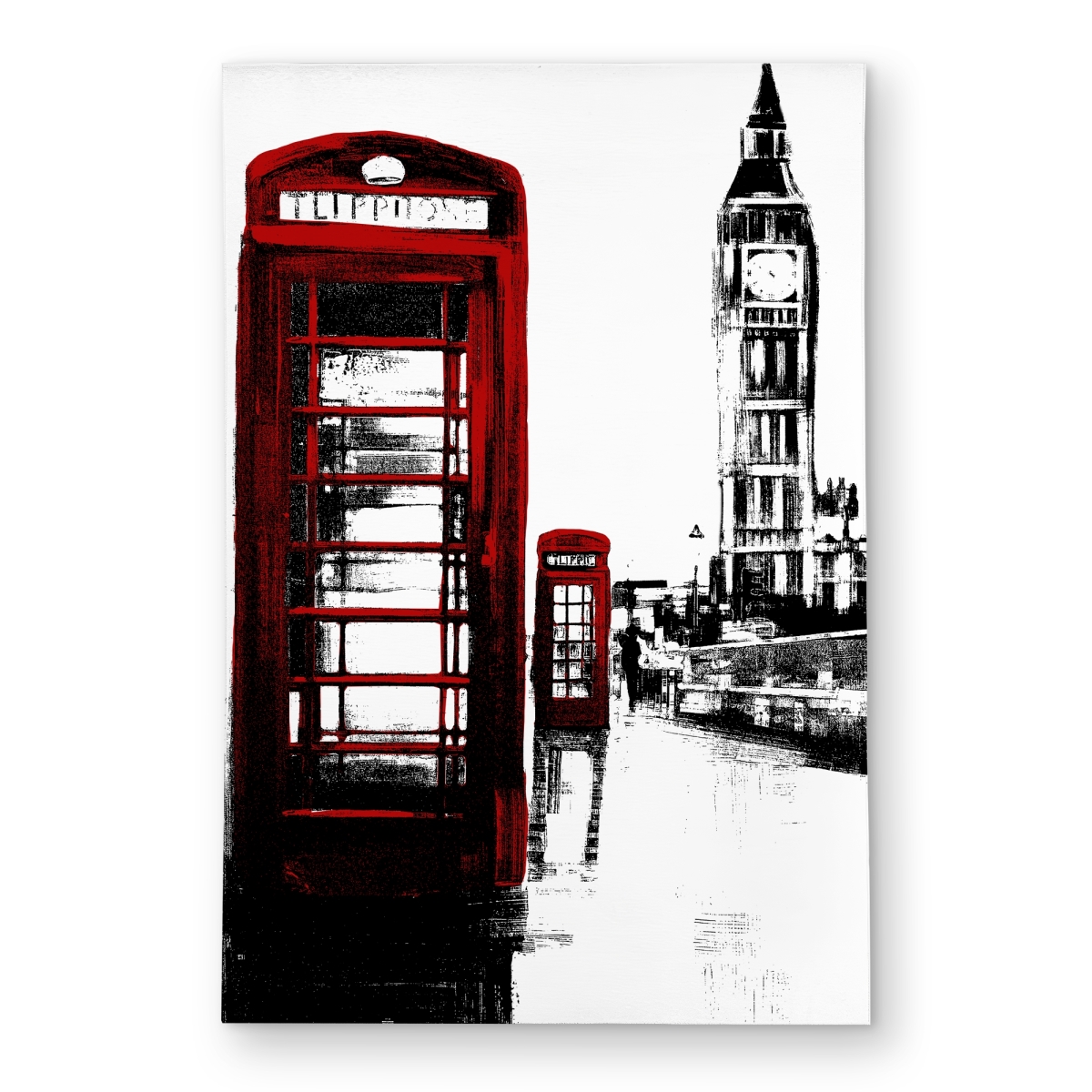 C1ROAR46KZ5XTZ 4 x 6 ft. Telephone Box & Big Ben Rug - Outdoor Decor - Rectangle