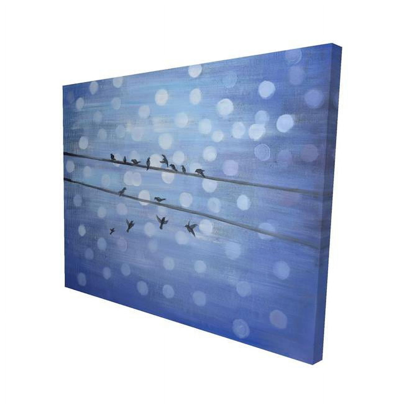 16 x 20 in. Birds on Glittering Blue Sky-Print on Canvas
