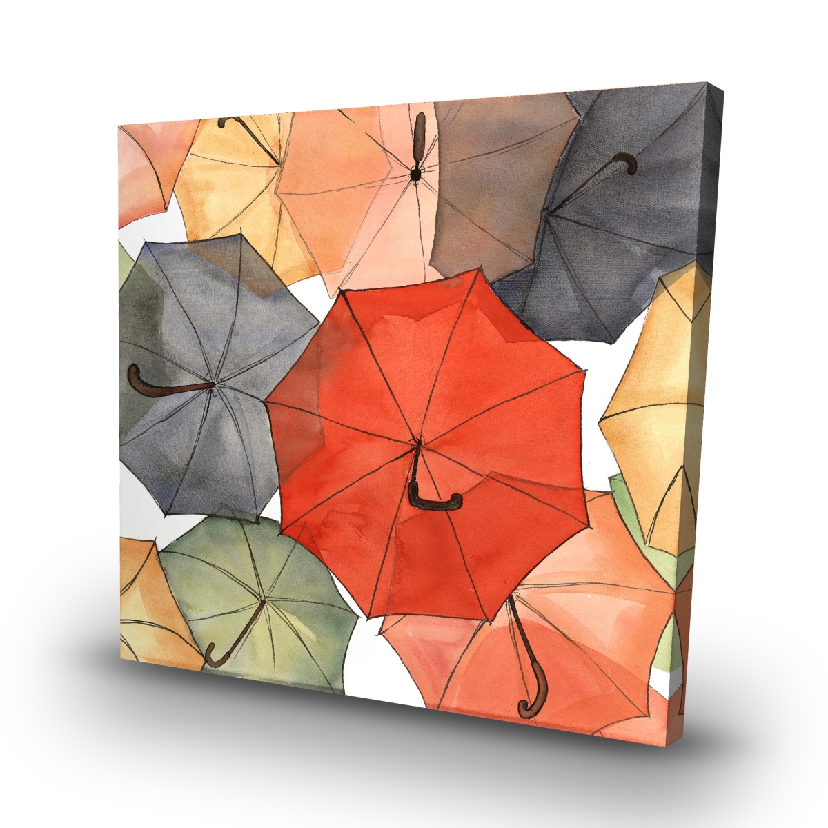 C1RC3232MGU6SY 32 x 32 in. The Umbrellas of Petit Champlain - Canvas Home Decor Art