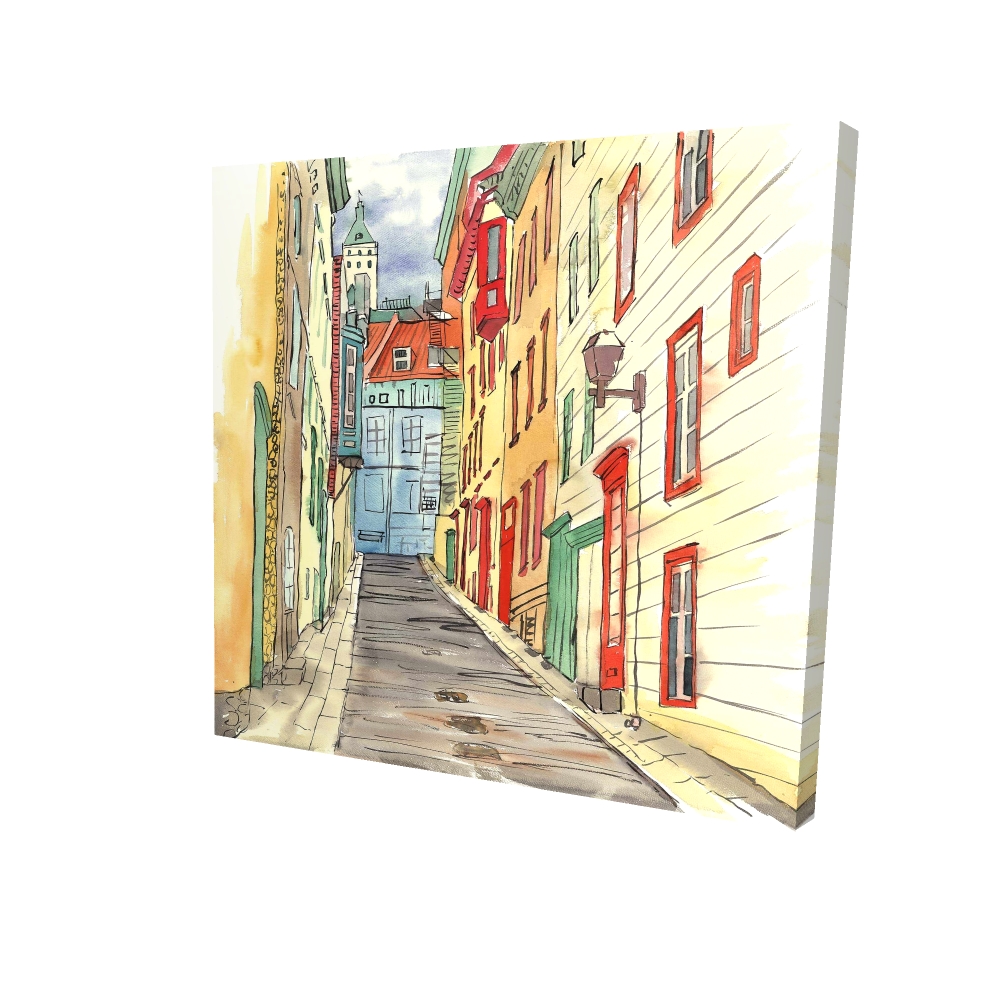 2080-3636-PL2 36 x 36 in. Lane in Le Petit Champlain - Vintage Canvas Home Decor
