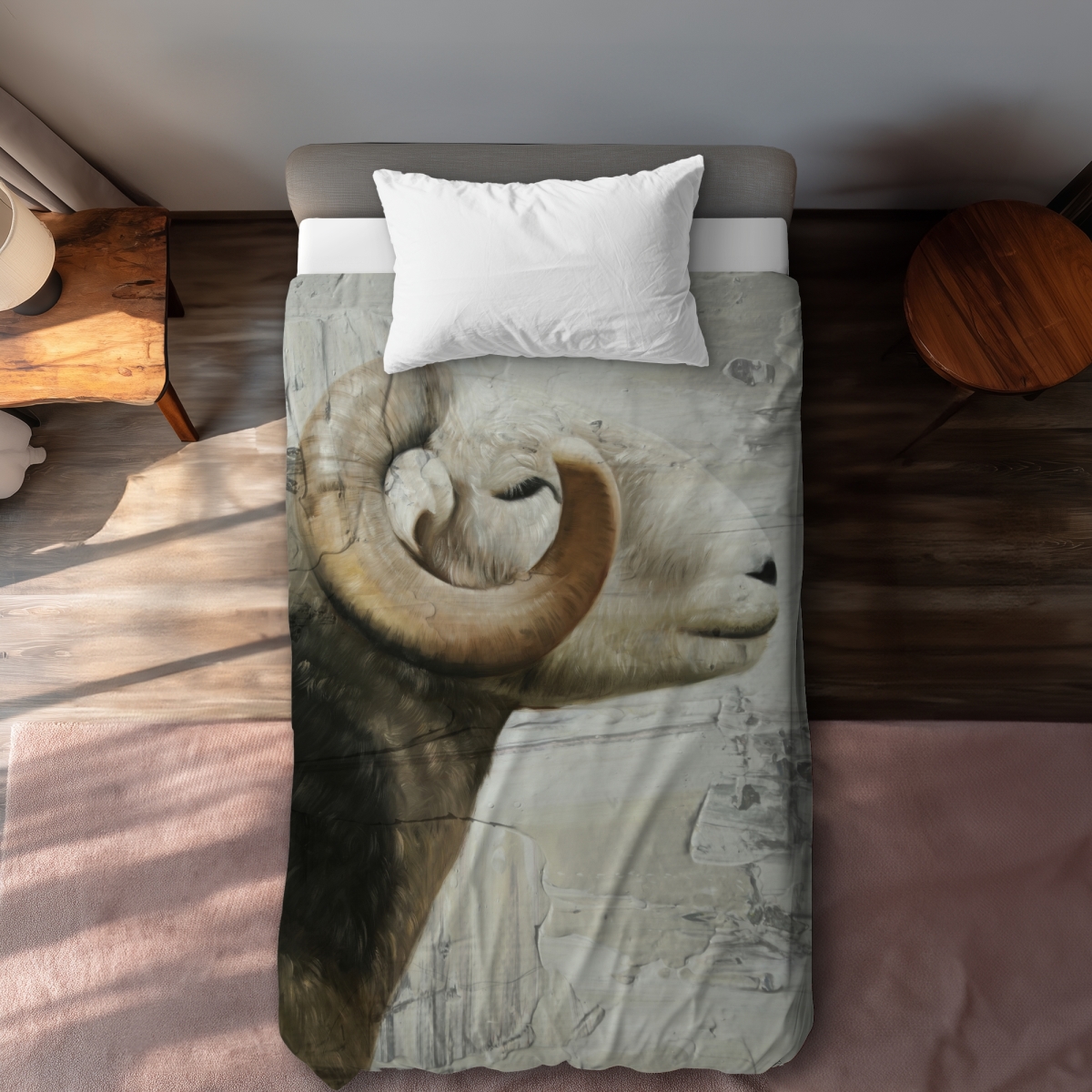 C1DCTXLWHSL0B2 Twin Extra Long Aries Brown Rustic Duvet Cover - Cozy Home Decor Accent