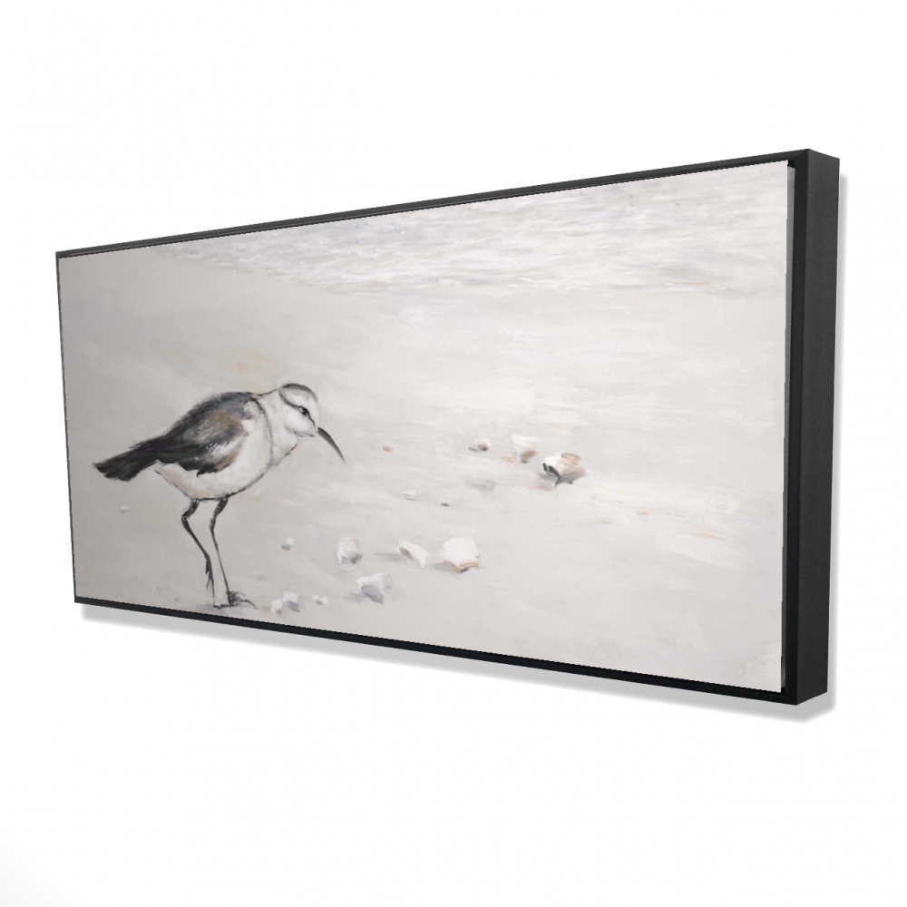 2081-2448-AN98-1 24 x 48 in. Semipalmated Sandpiper Framed Canvas - Beige Animals Decor