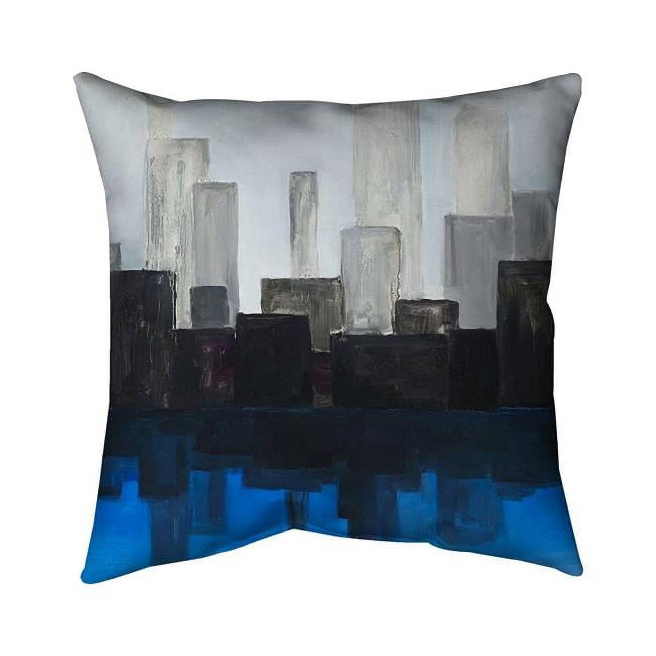 20 x 20 in. Blue City-Double Sided Print Indoor Pillow