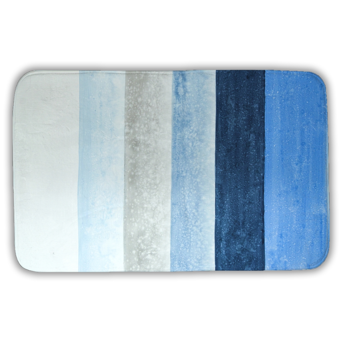 C1BM213408C5OC 21 x 34 in. Blue Stripes Bath Mat - Classic Blue Bathroom Decor Item