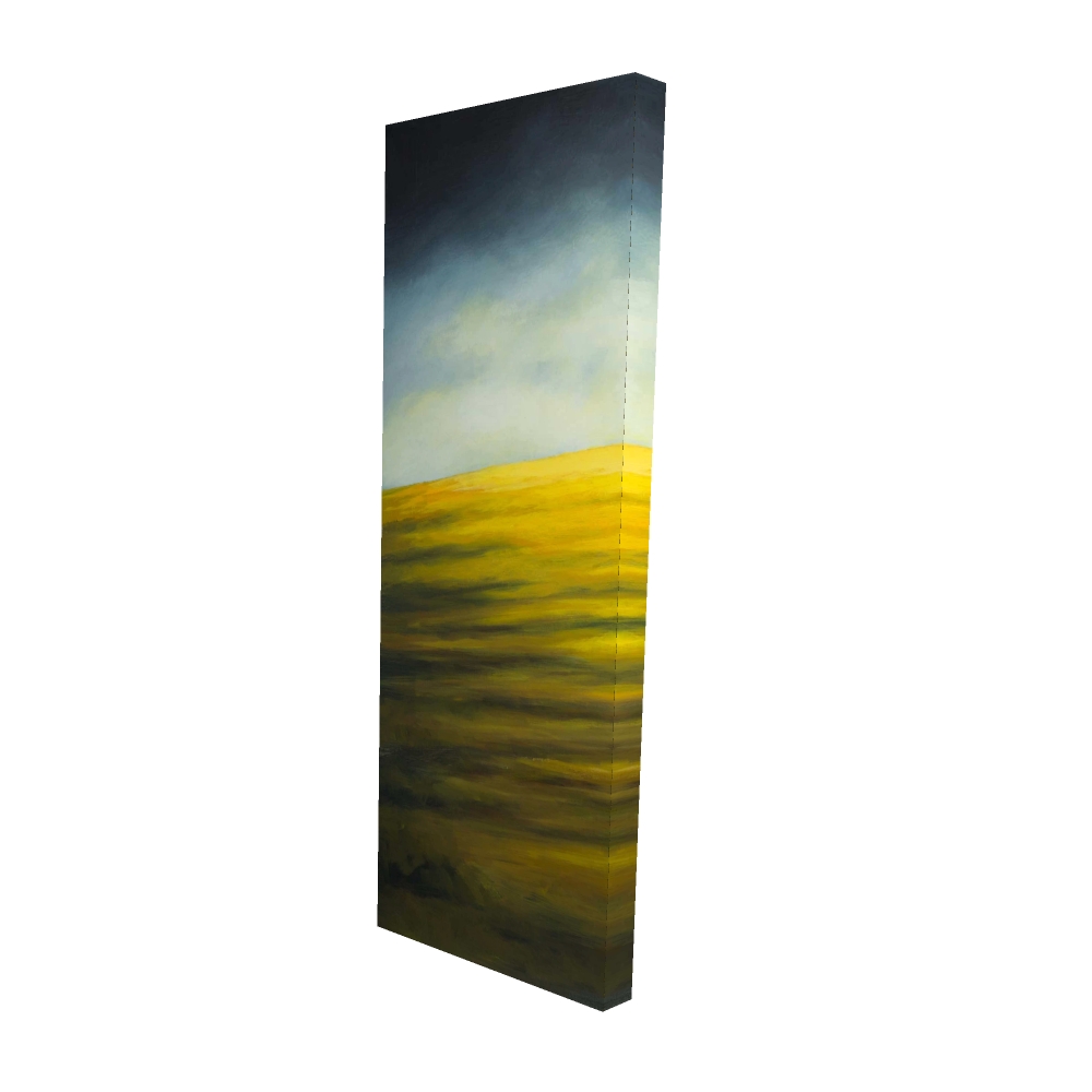 2080-6020-LA173 20 x 60 in. Hillock - Rustic Yellow Canvas for Home Decor - Unique Art