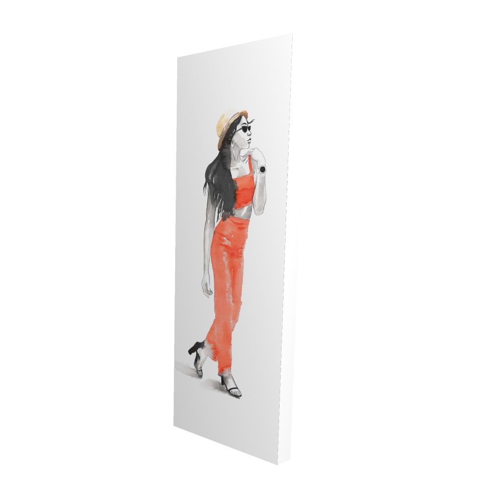2080-6020-FA43 20 x 60 in. Strike the Pose - Clothes Illustrative Canvas for Home Decor