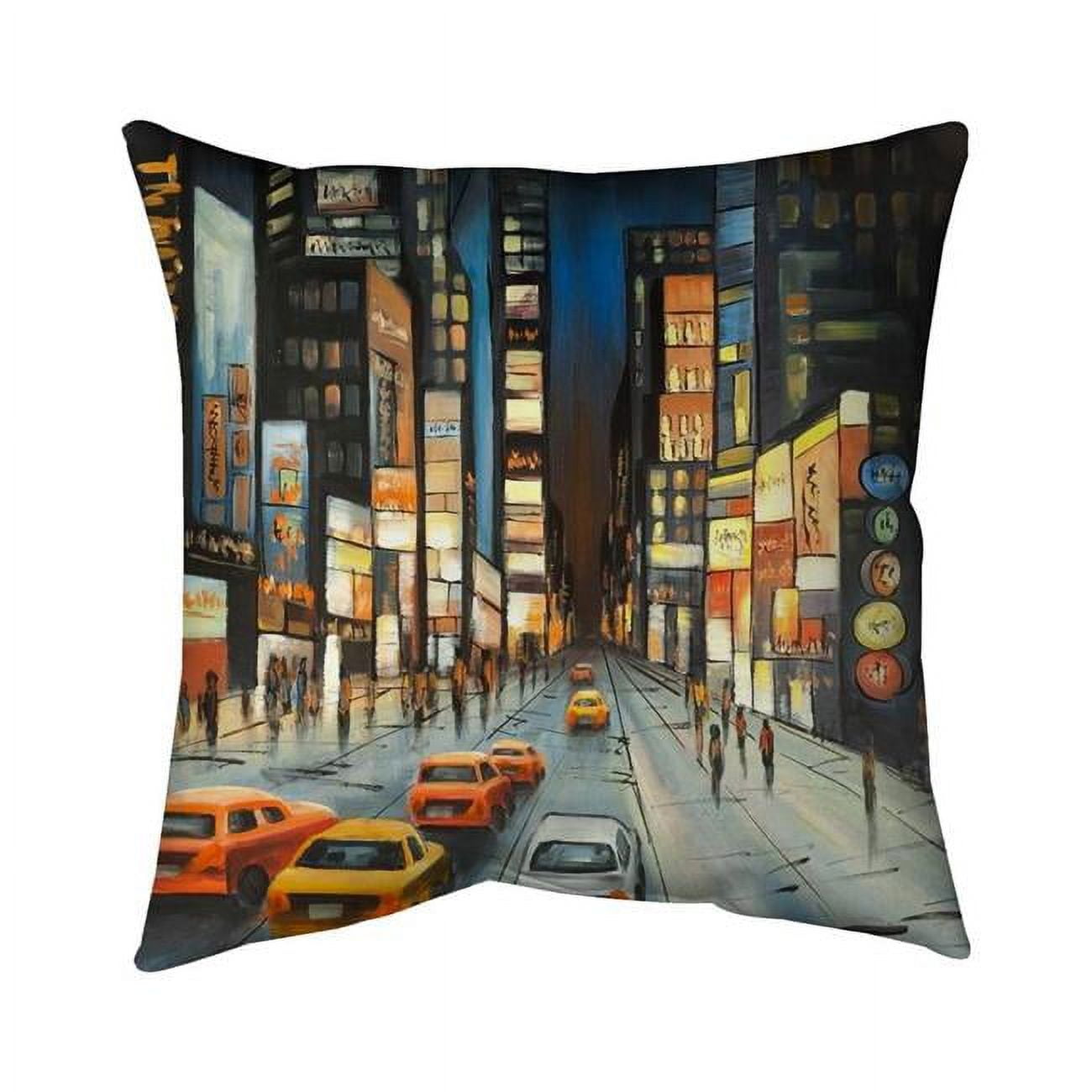 20 x 20 in. View on Times Square-Double Sided Print Indoor Pillow