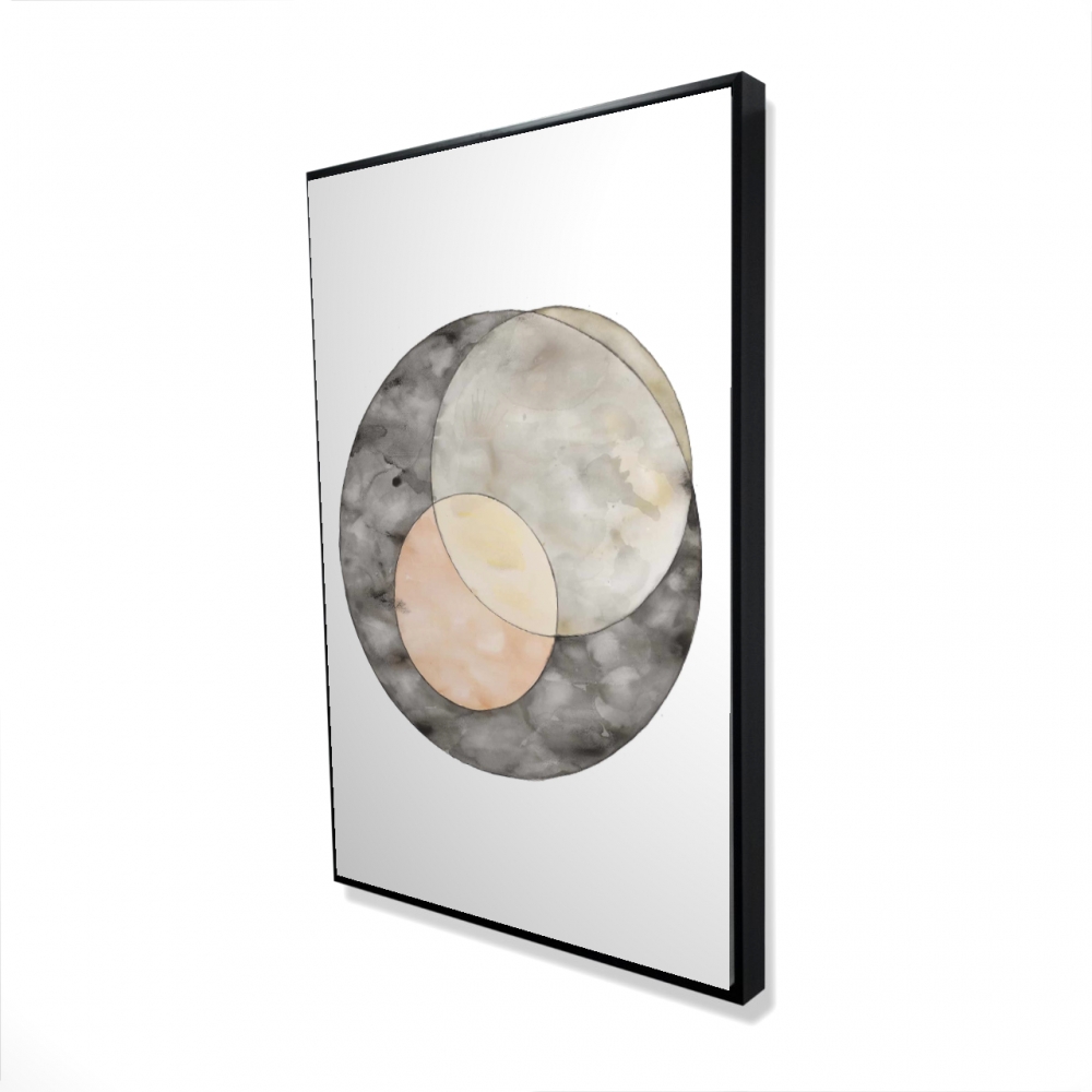 2081-3624-AB99 24 x 36 in. Interlocking - Office Hygge Framed Canvas for Home Decor