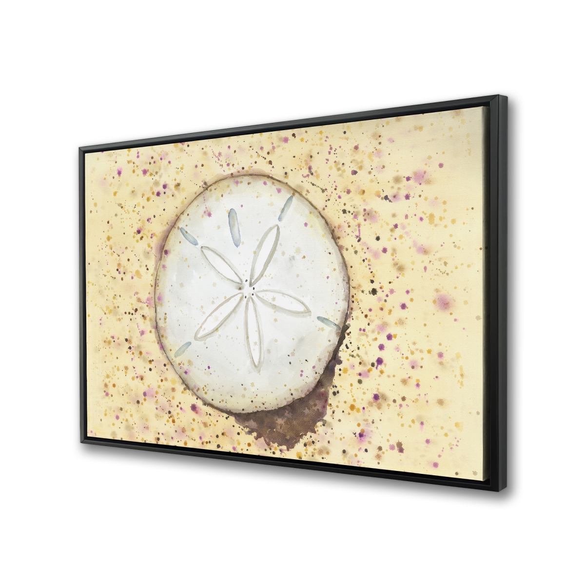 C1FC2436FKDOER 24 x 36 in. Sand-Dollar Bathroom Coastal Framed Canvas - Home Decor
