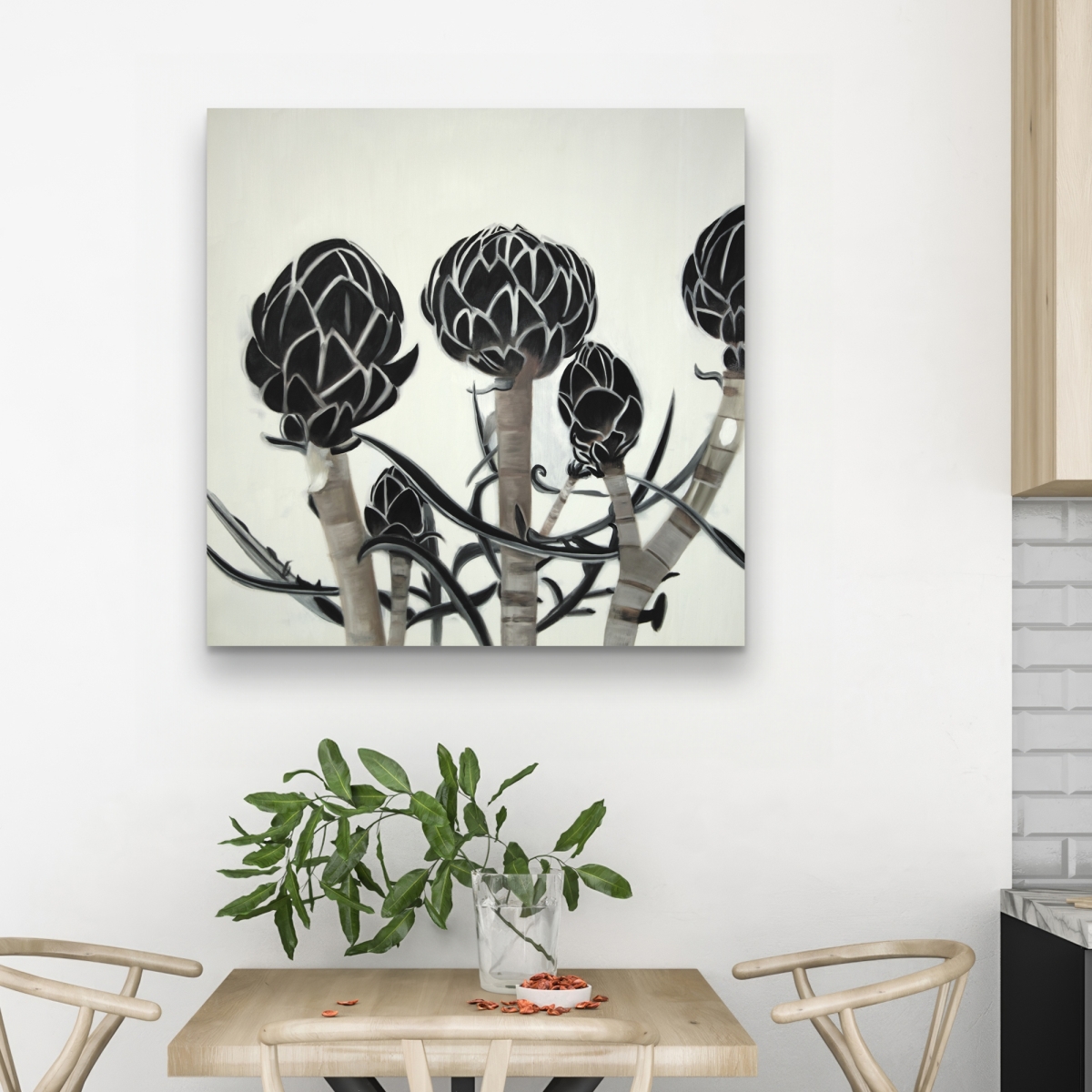 C1RC3232JGFG0R 32 x 32 in. Artichokes Kitchen Botanical Canvas - Home Decor Wall Art