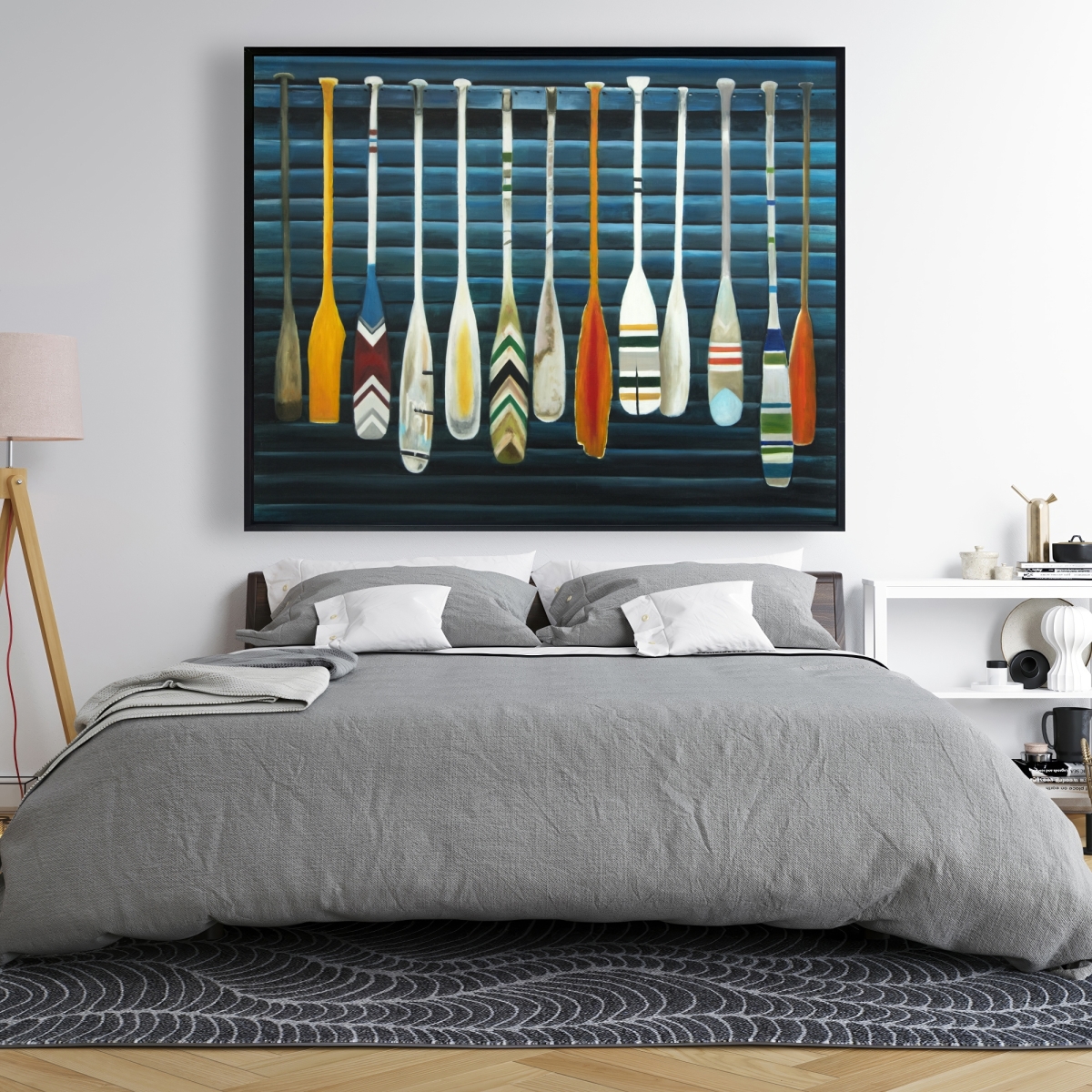 C1FC4860J2OZ67 48 x 60 in. Paddles - Sports Canvas Art for Man Cave Home Decor