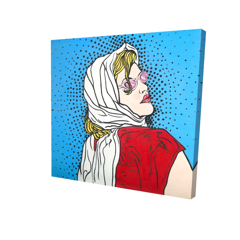 2080-3636-PO1 36 x 36 in. Pop Art Woman - Retro Clothes Canvas for Home Decor - Unique Art