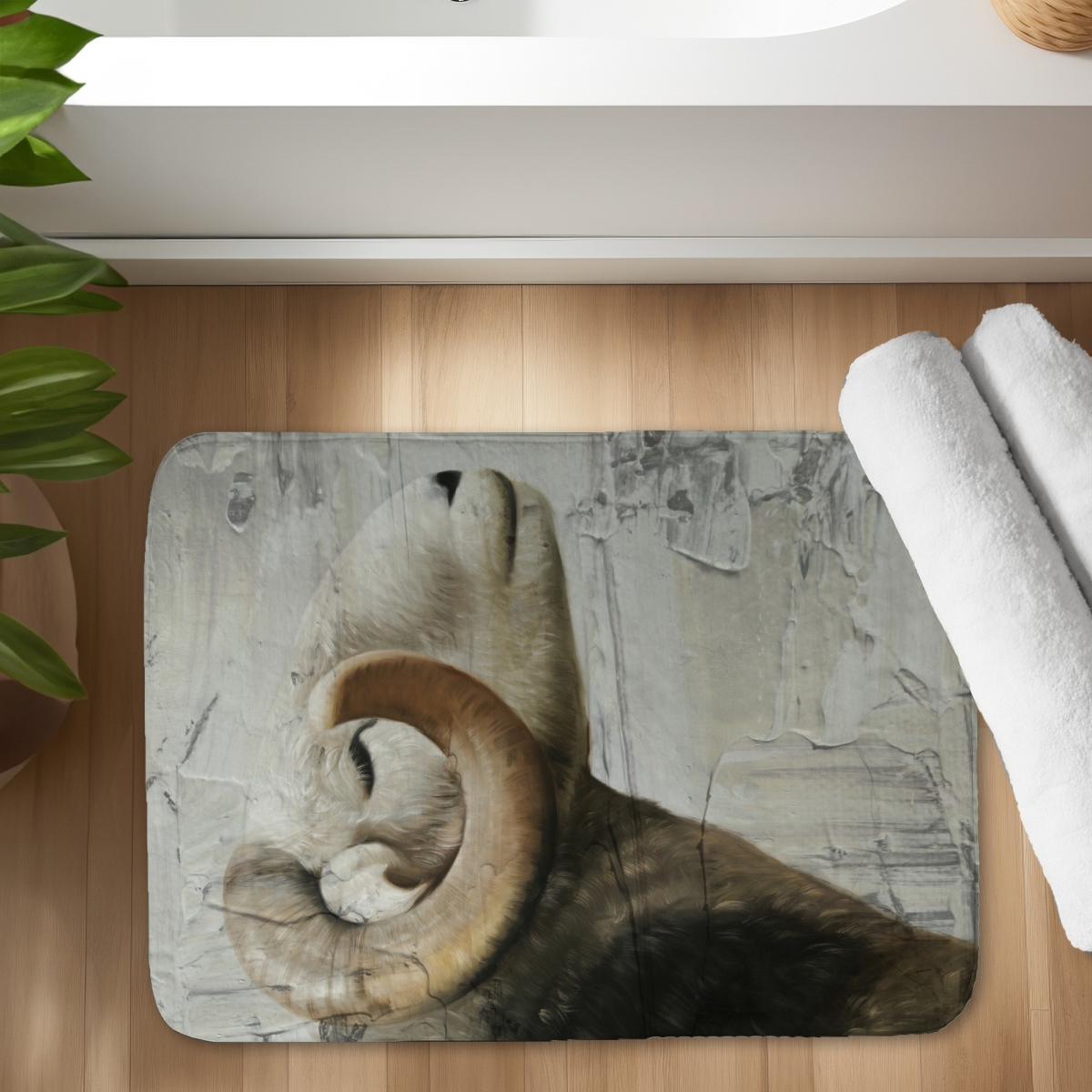 C1BM17248QSSTC 17 x 24 in. Aries Rustic Brown Bath Mat - Cozy Home Decor Accent