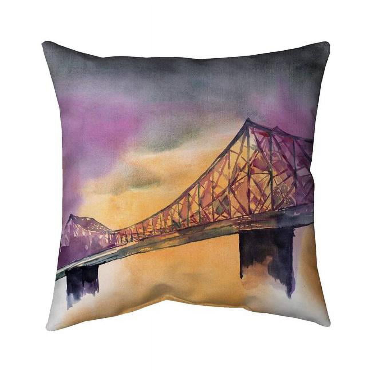 20 x 20 in. Montreal Jacques-Cartier Bridge-Double Sided Print Indoor Pillow