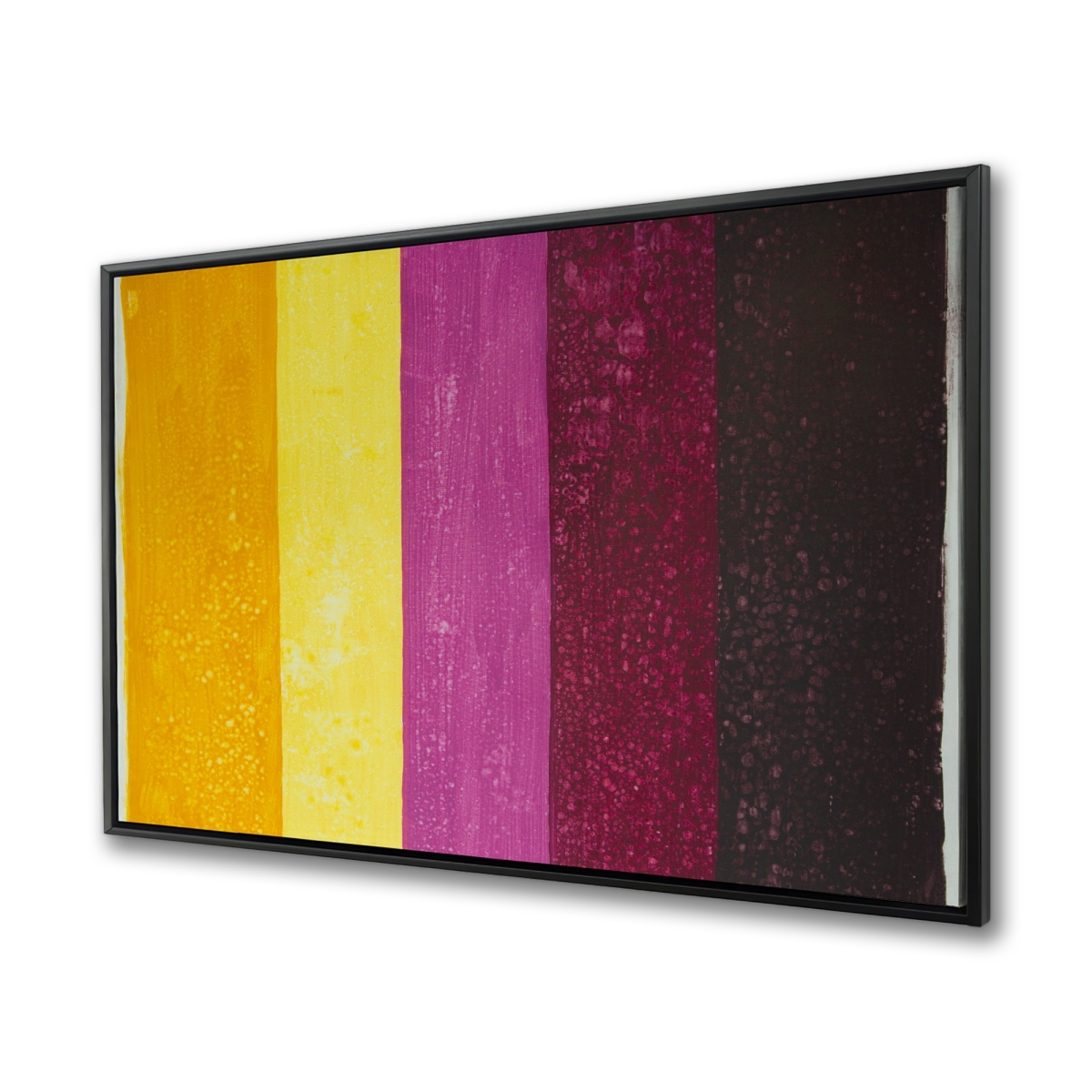 C1FC3648IVELS4 36 x 48 in. Live Stripes - Orange Shapes Framed Canvas for Home Decor