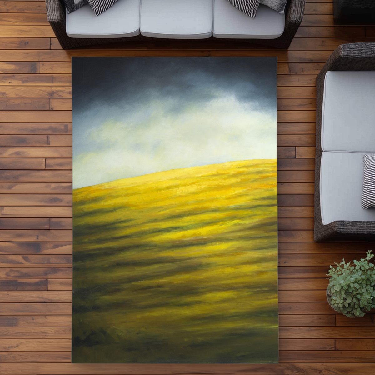 C1ROAR571Y53IT 5 x 7 ft. Hillock Mountains Office Outdoor Area Rug - Home Decor Rug - Rectangle