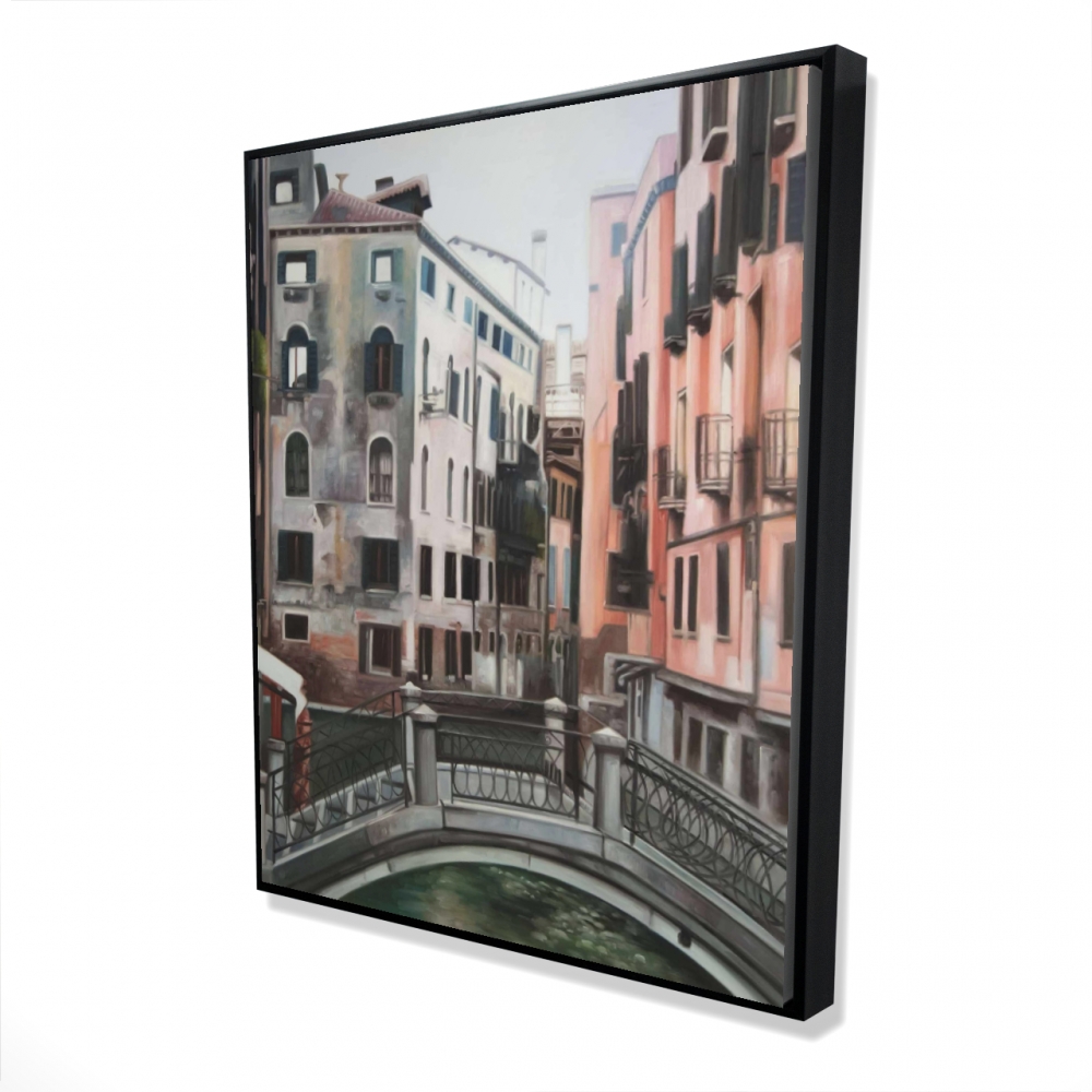 2081-6048-AR11 48 x 60 in. Venice - Bridge Places Framed Canvas for Home Decor