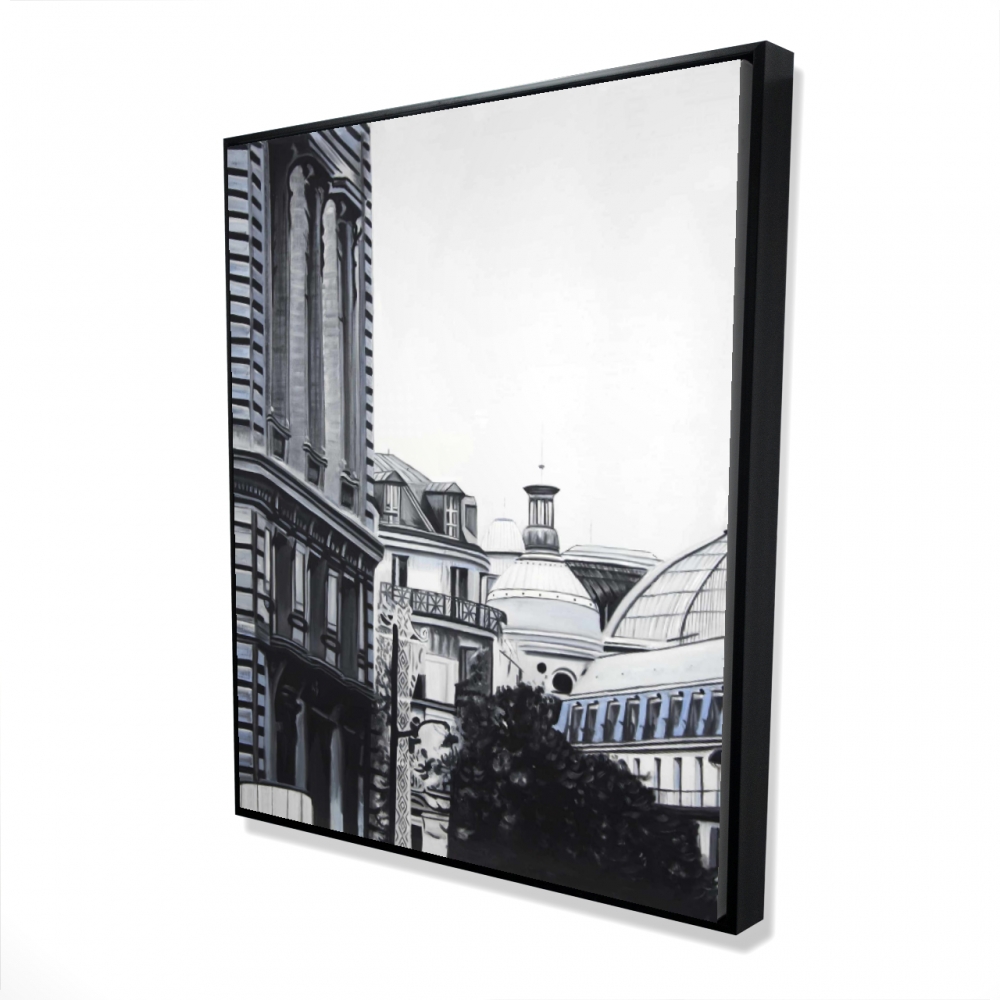 2081-6048-AR5 48 x 60 in. Historic Downtown - Hyperrealist Framed Canvas - Home Decor