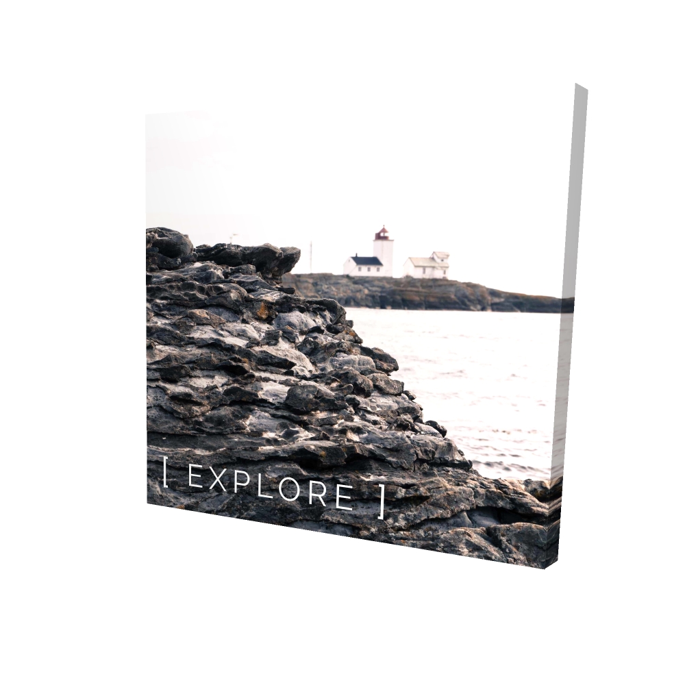 2080-3636-QU47 36 x 36 in. Explore Coastal Bathroom Canvas - Coastal Home Decor Art