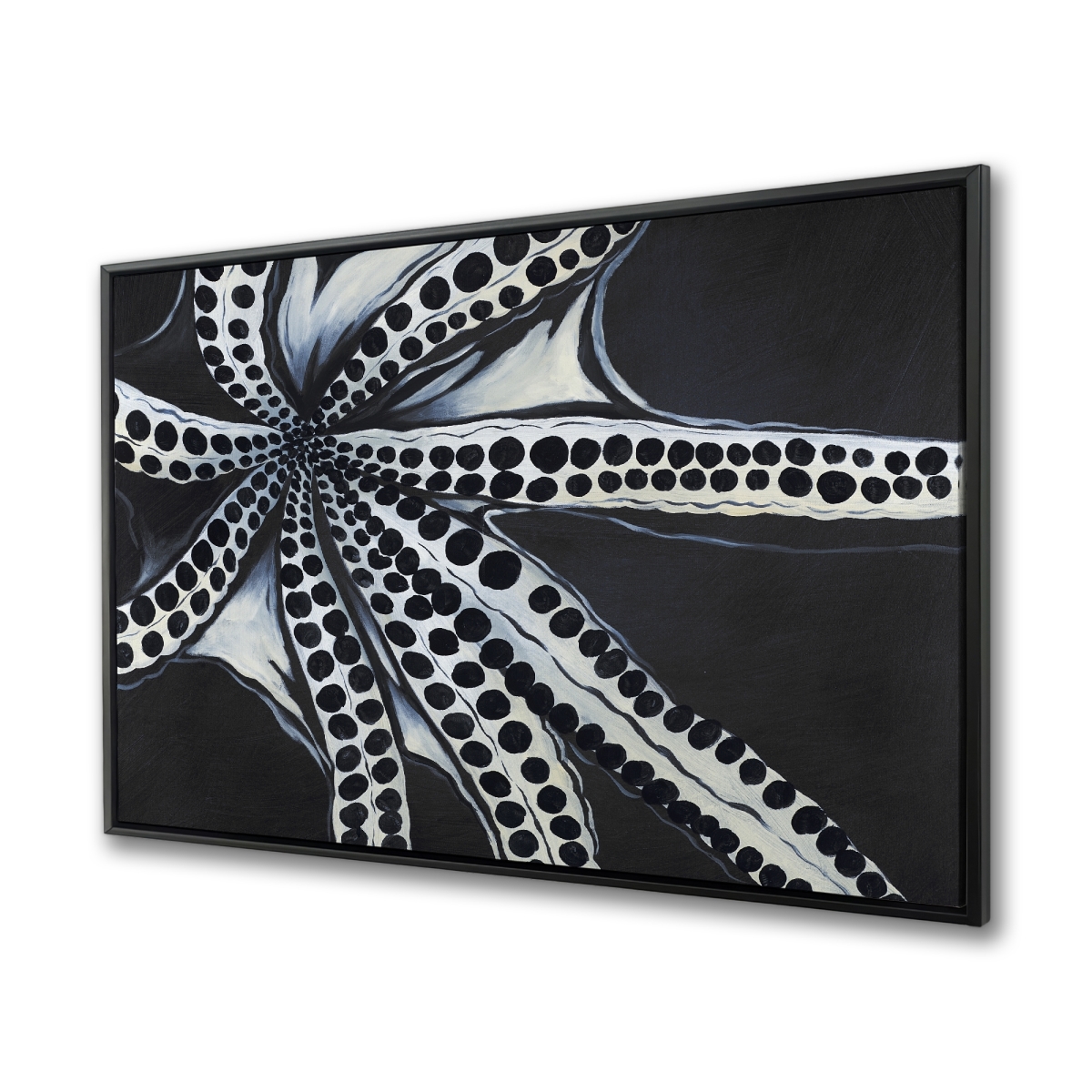 C1FC3648DVLD5Q 36 x 48 in. Large Octopus Tentacle Canvas - Black Framed Bathroom Decor