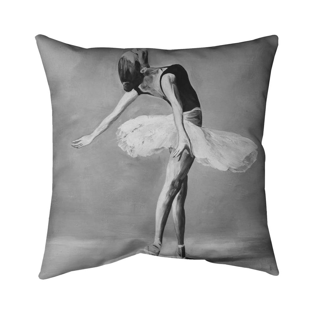 5543-2626-SP23 26 x 26 in. Classic Ballet Dancer - Monochrome Hobbies Poly Twill Throw