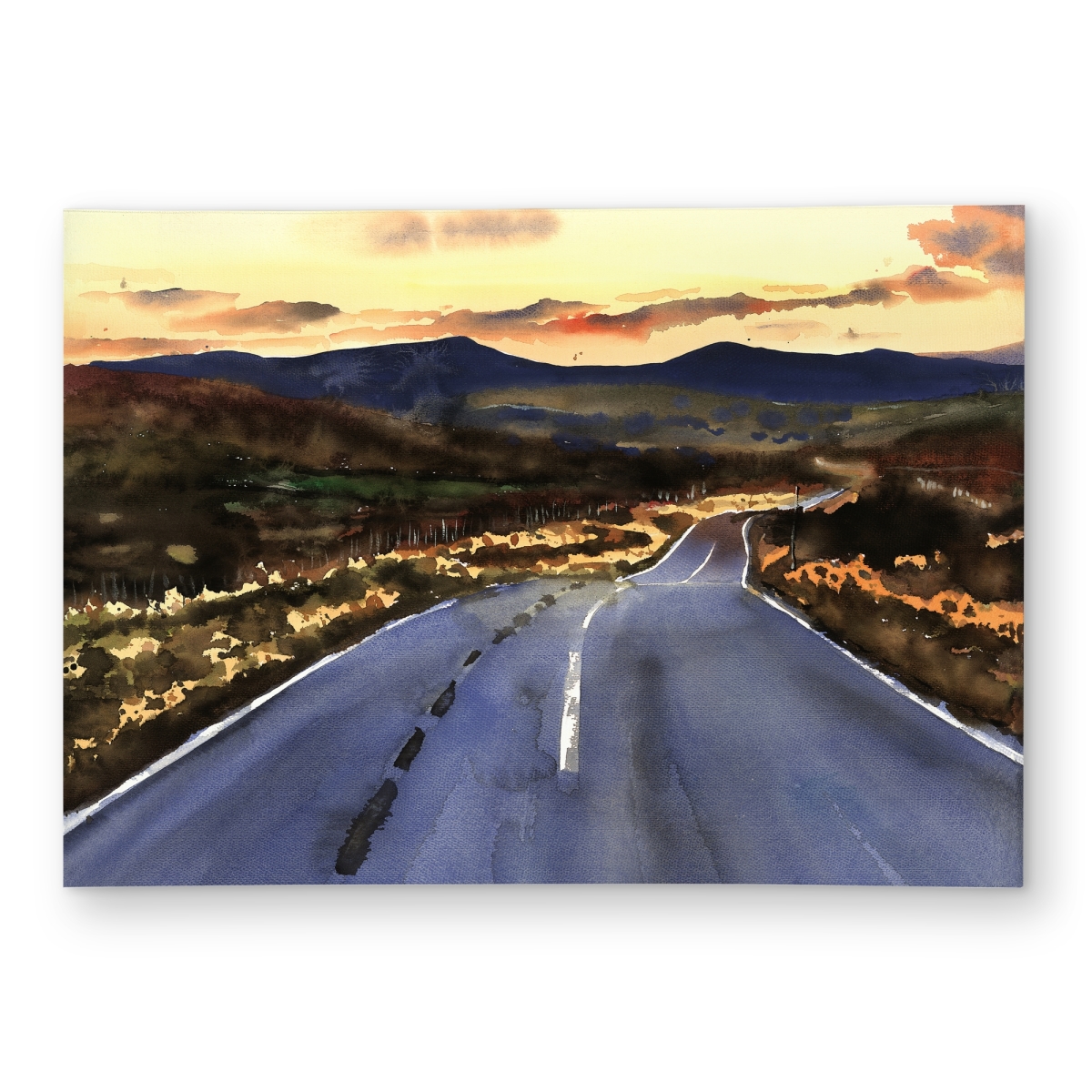C1ROAR57U832HZ 5 x 7 ft. On the Road To Scotland - Blue Landscapes Outdoor Rug - Home Decor - Rectangle