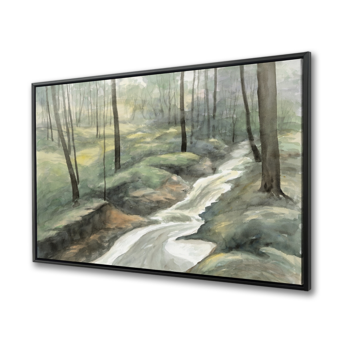 C1FC3648HCN2ZA 36 x 48 in. Waterfall - Waves Livingroom Framed Canvas Home Decor Art