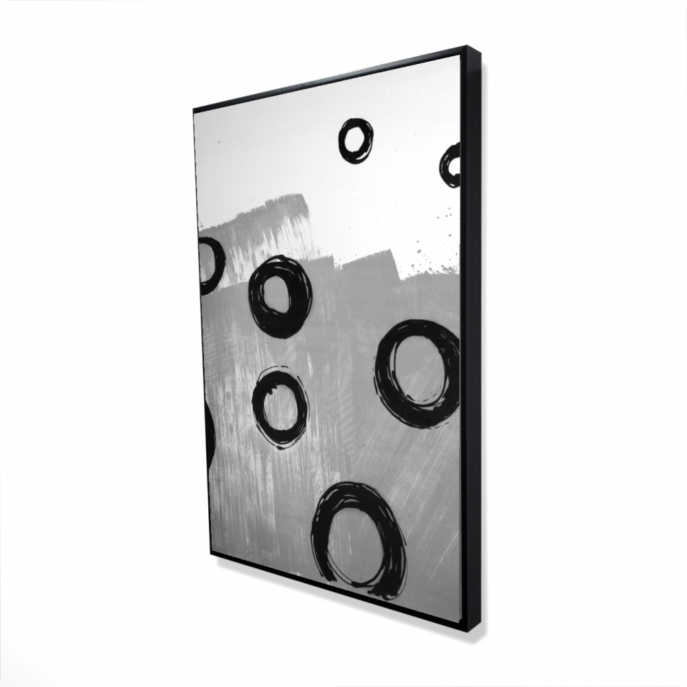 2081-3624-AB89 24 x 36 in. Deconstructed - Office Abstract Framed Canvas for Home Decor
