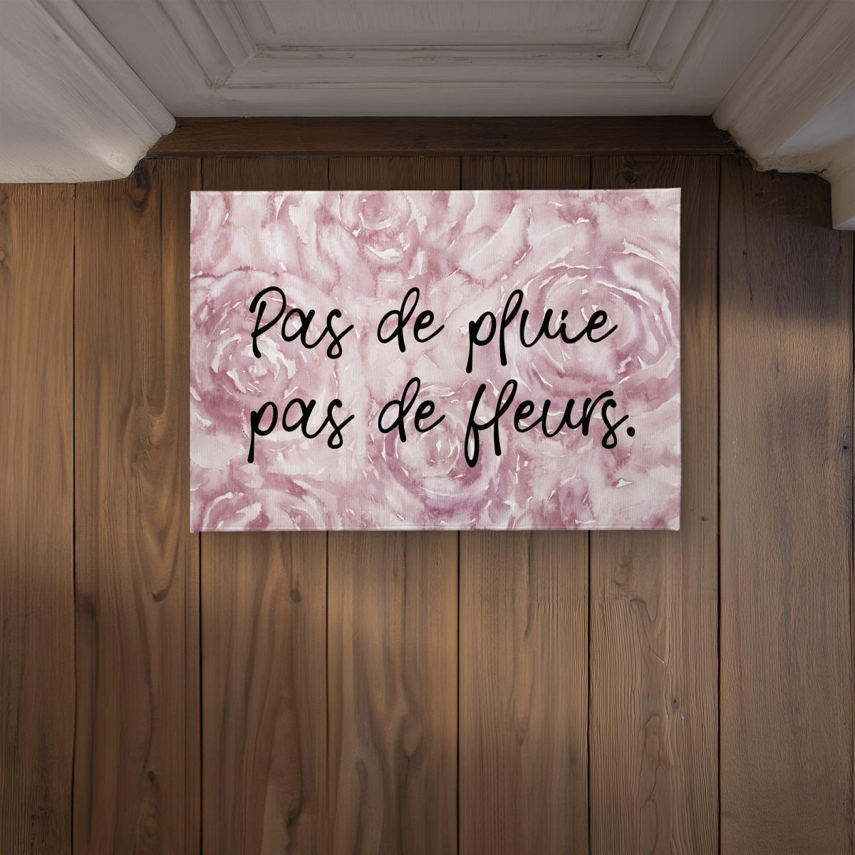 CODM1724QUU6NA 17 x 24 in. Pas De Pluie Pas De Fleurs - Romantic Indoor Outdoor Door Mat
