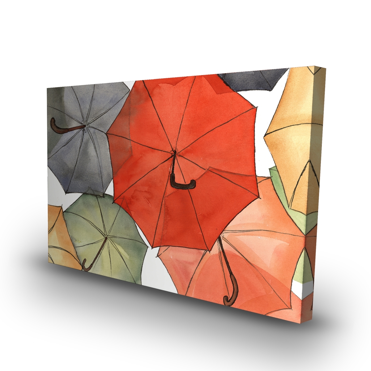 C1RC2436E4VC92 24 x 36 in. The Umbrellas of Petit Champlain - Canvas Home Decor Art