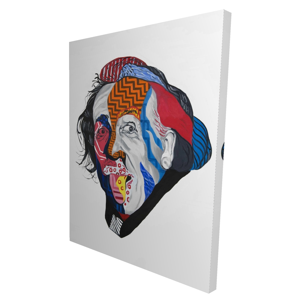 2080-4836-PO4 36 x 48 in. Abstract Albert Einstein - Shapes Pop Art Canvas for Home Decor
