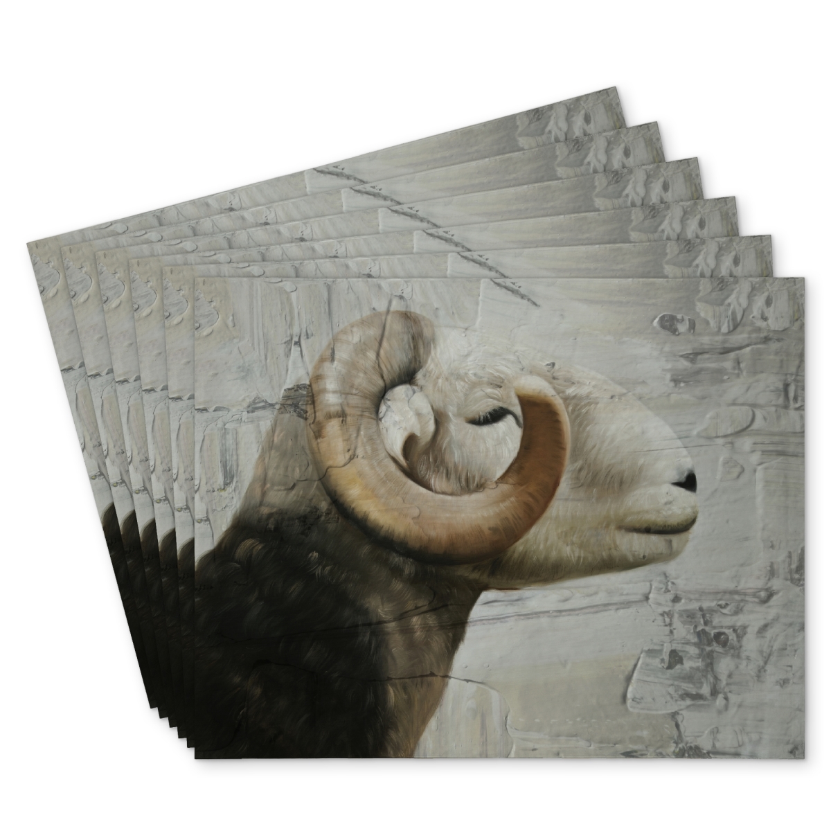 Picture of Begin Home Decor C6PP1418HUUZ17 14 x 18 in. Aries Polyester Placemat - Stylish Home Decor Accent - Set of 6